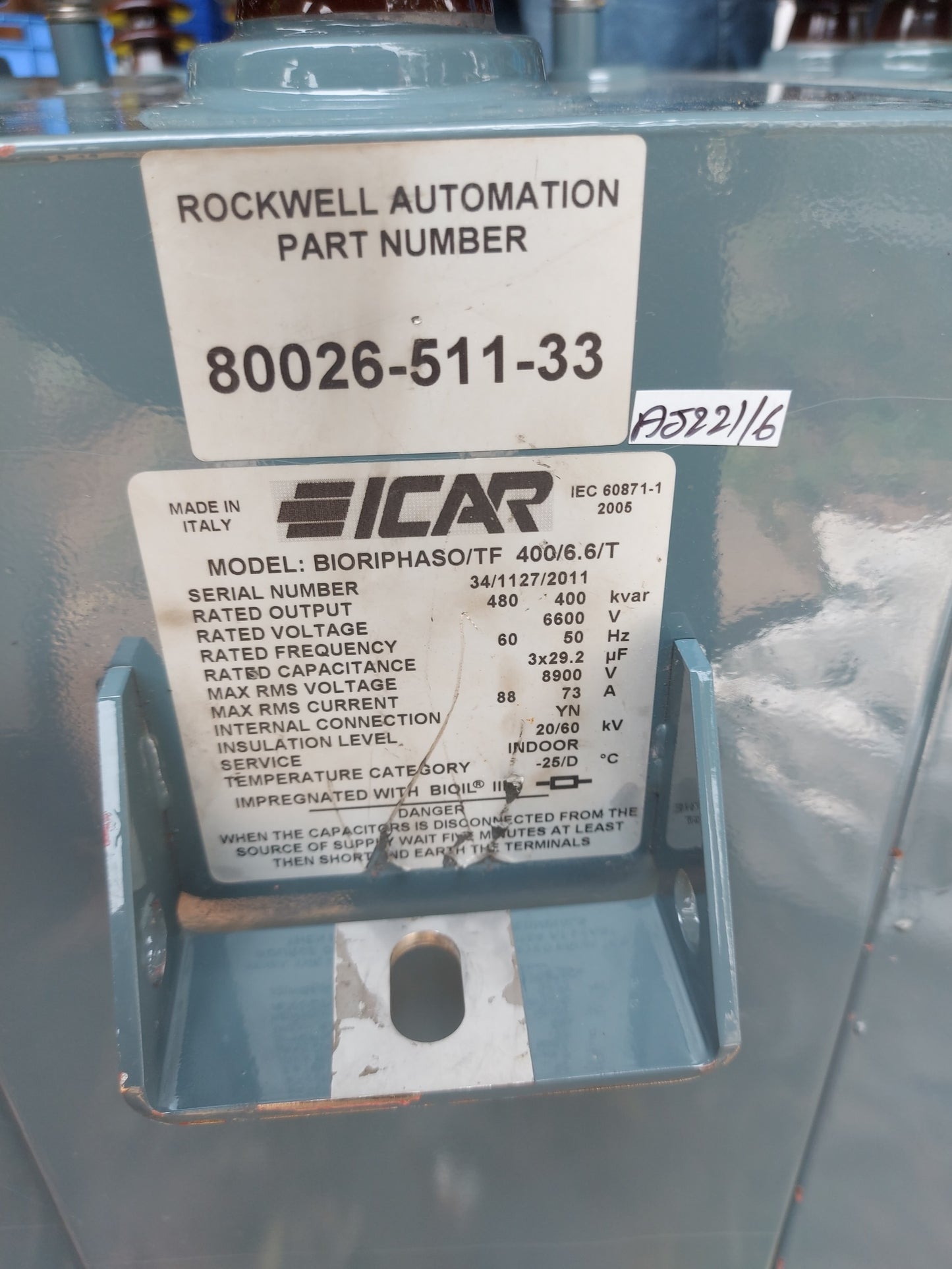 ICAR BIORIPHASO/TF 400/6.6/T CAPACITOR BANK MODULE