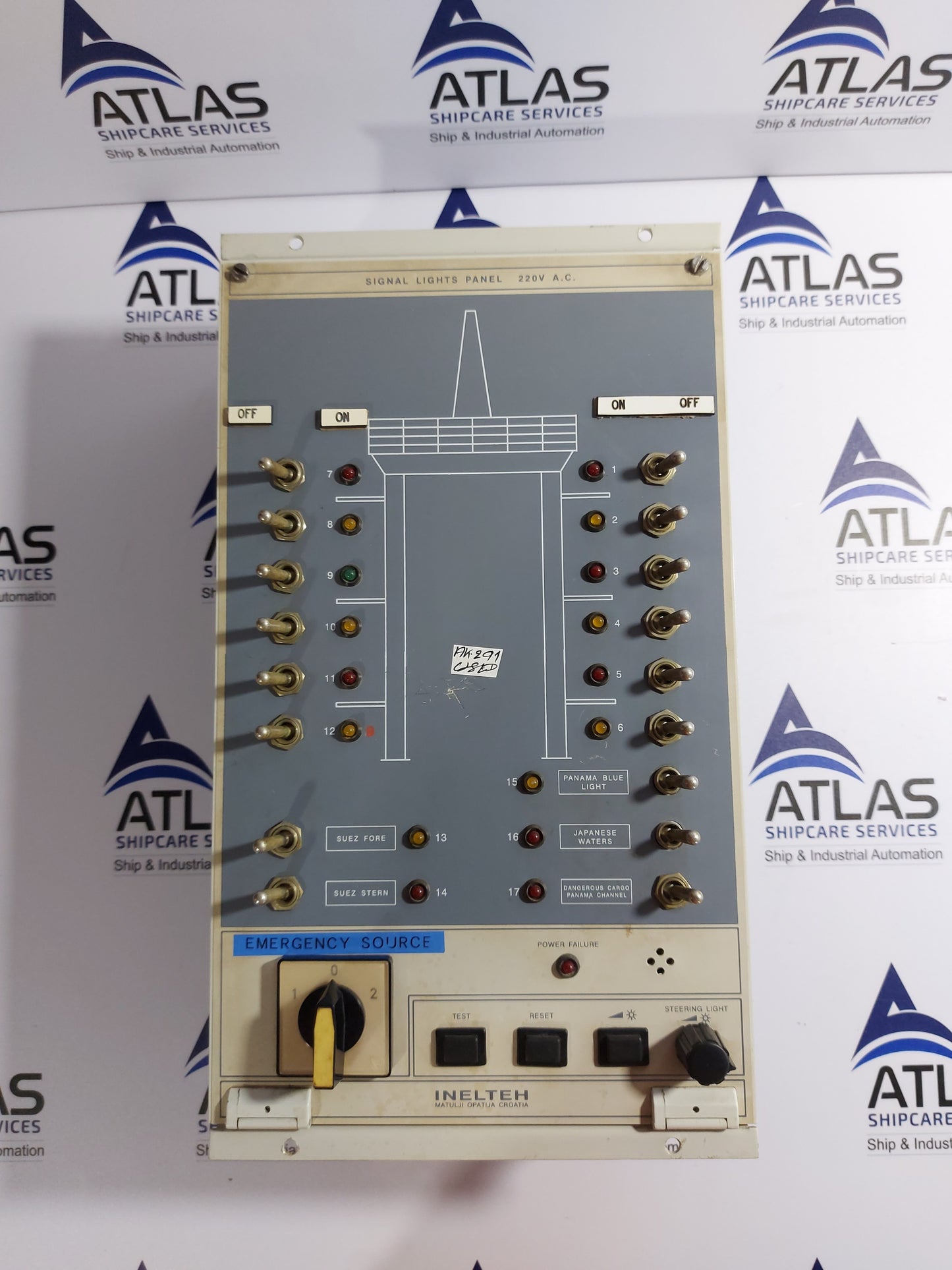 INELTEH SLP-220 SIGNAL LIGHTS PANEL 220V AC