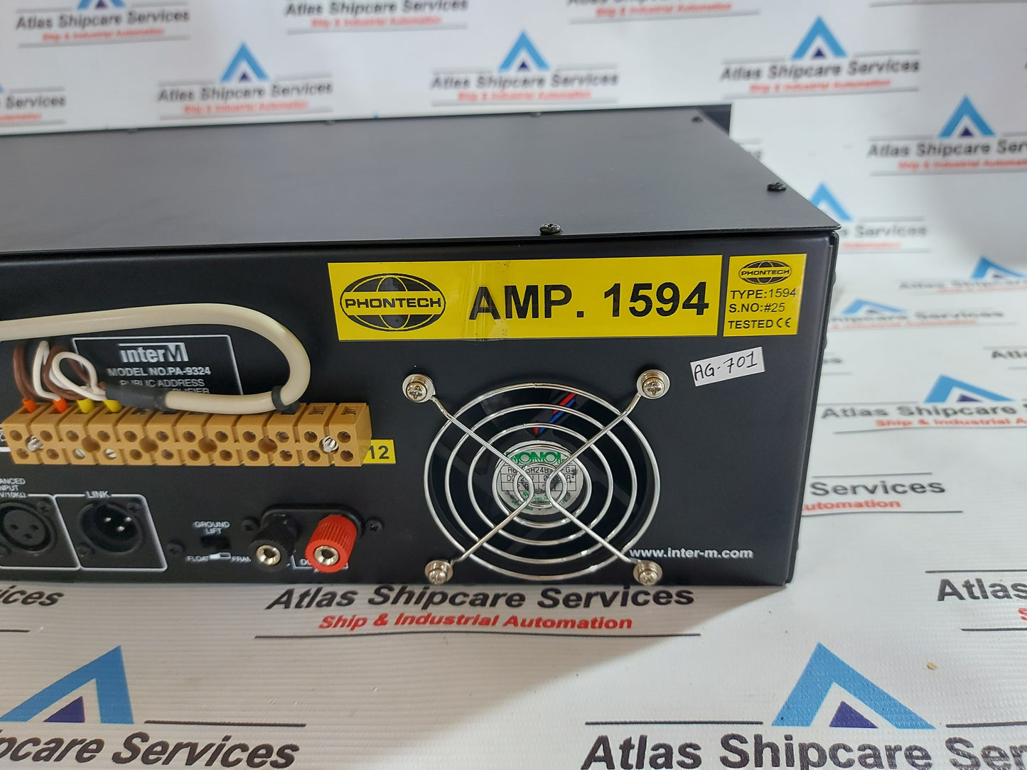 INTERM PA-9324 PUBLIC ADDRESS POWER AMPLIFER AG701