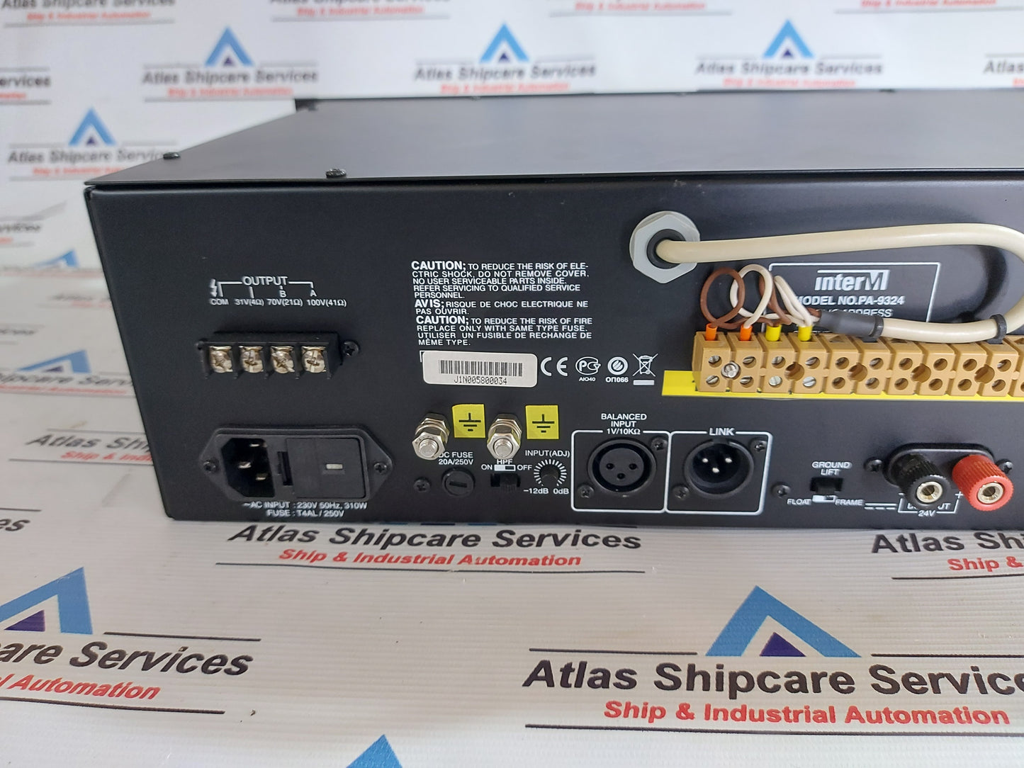 INTERM PA-9324 PUBLIC ADDRESS POWER AMPLIFER AG701