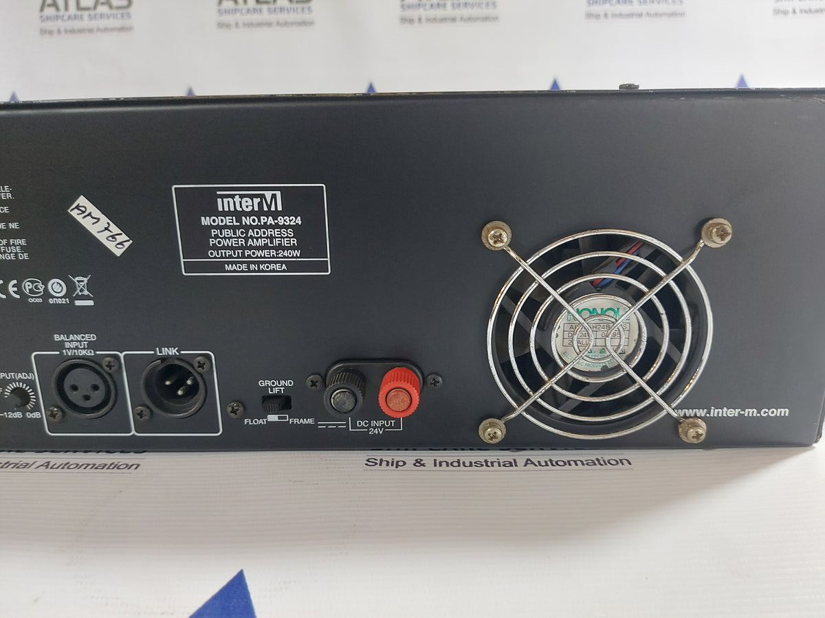 INTERM PA-9324 PUBLIC ADDRESS POWER AMPLIFIER