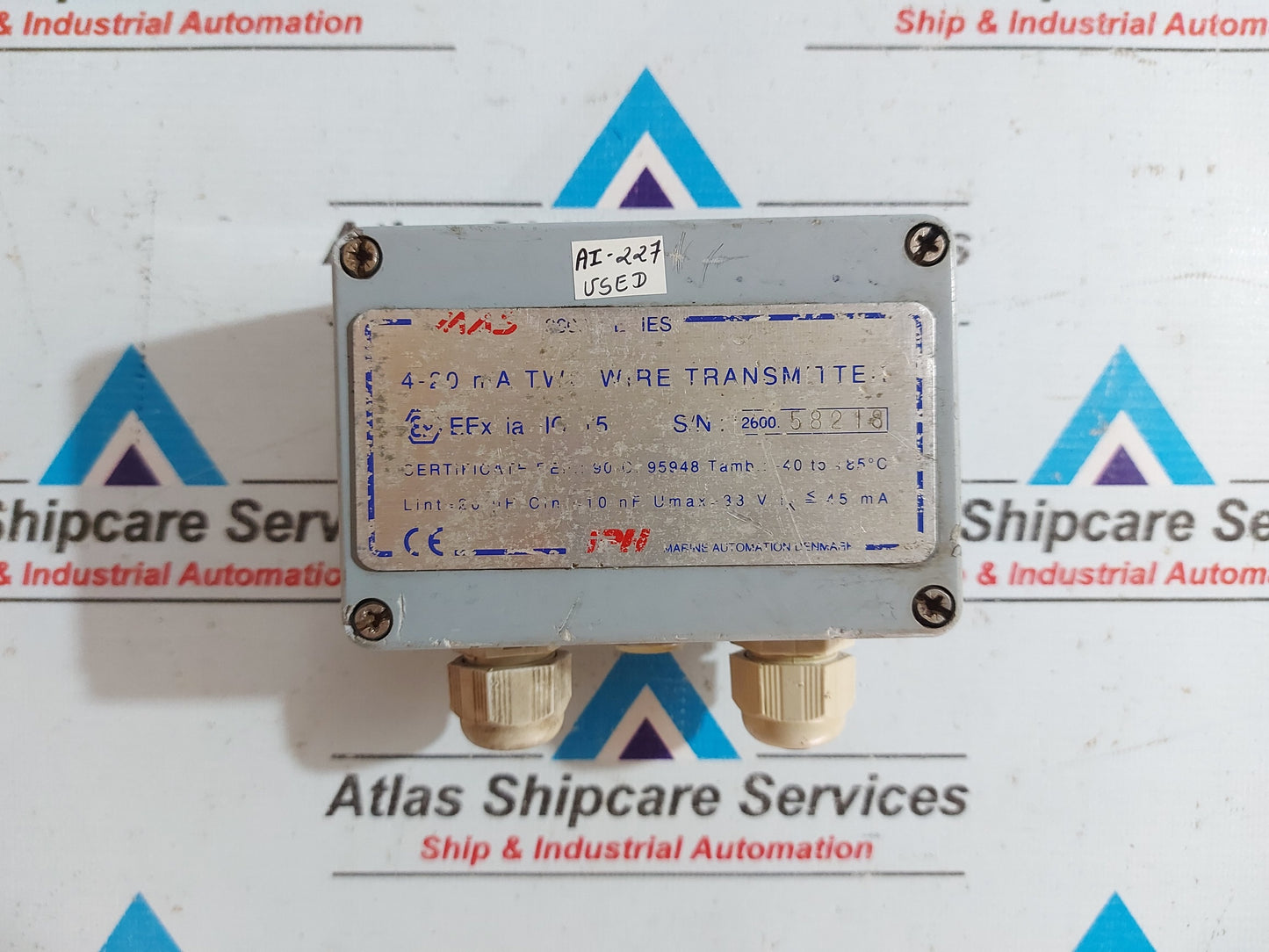 IPH MARINE MAS 2600-630-01-0/1P 4-20mA TWO WIRE TRANSMITTER