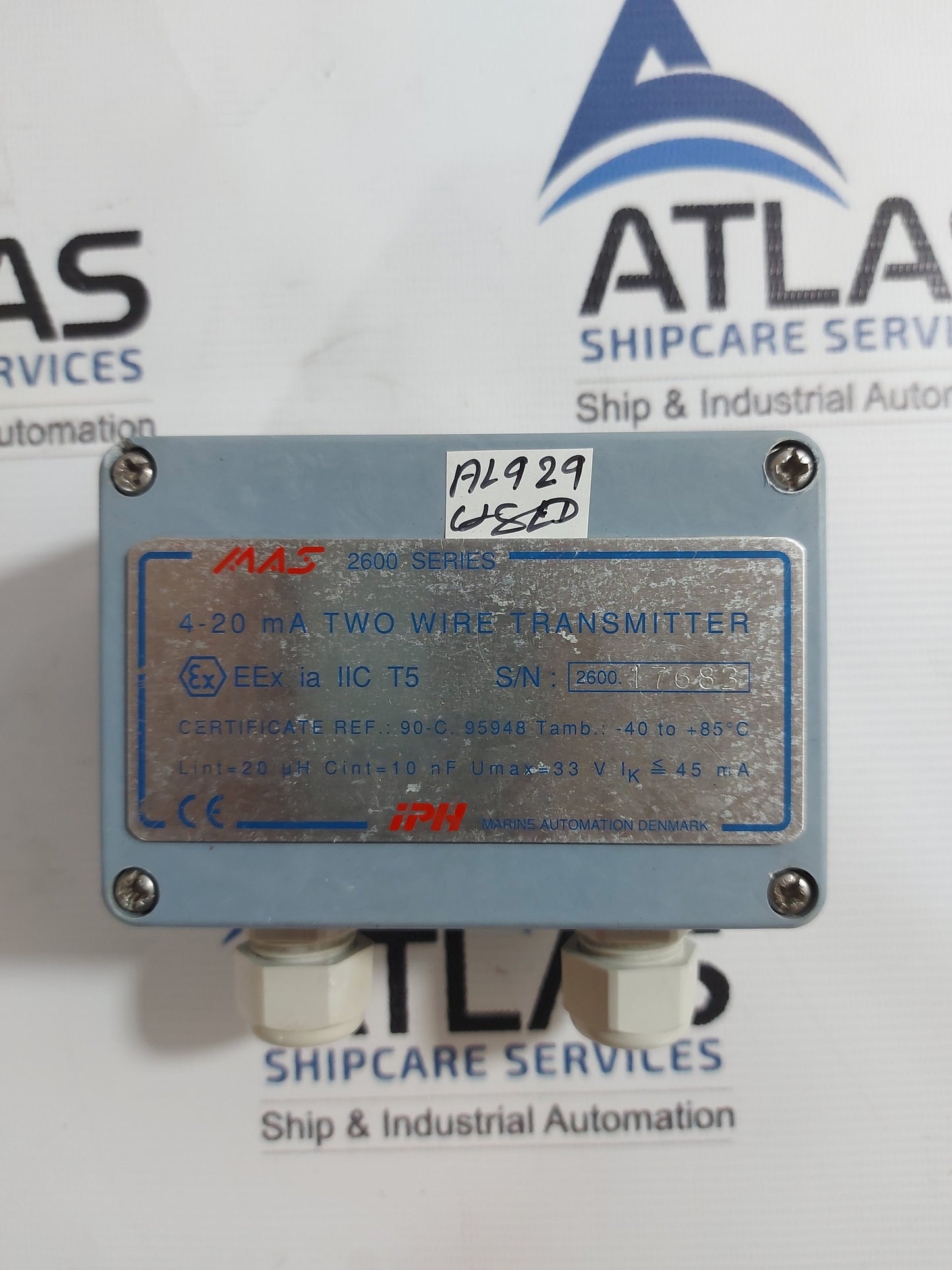 IPH MAS 2600-630-03-4/1P 4-20mA TWO WIRE TRANSMITTER