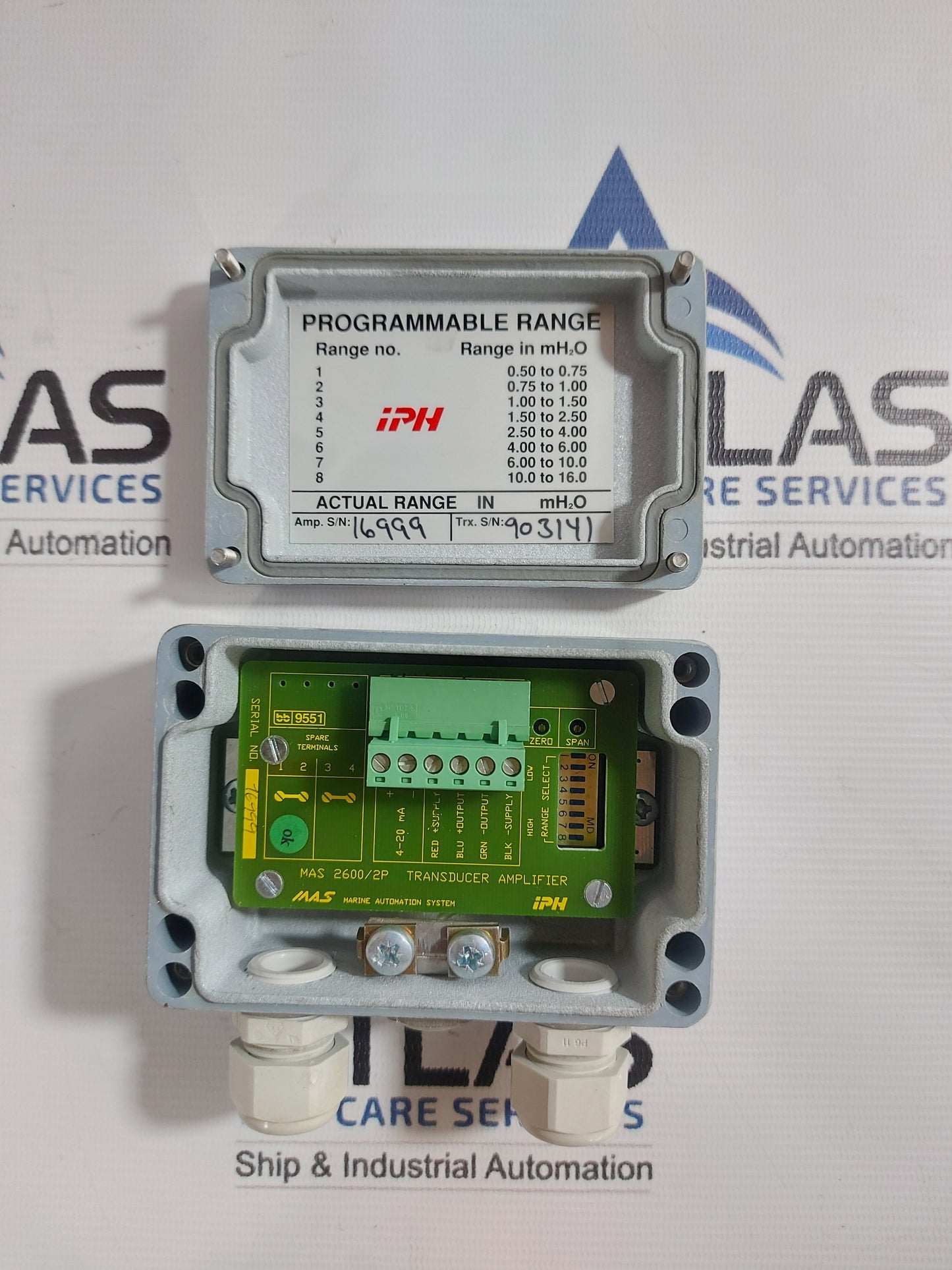 IPH MAS 2600-630-03-4/1P 4-20mA TWO WIRE TRANSMITTER