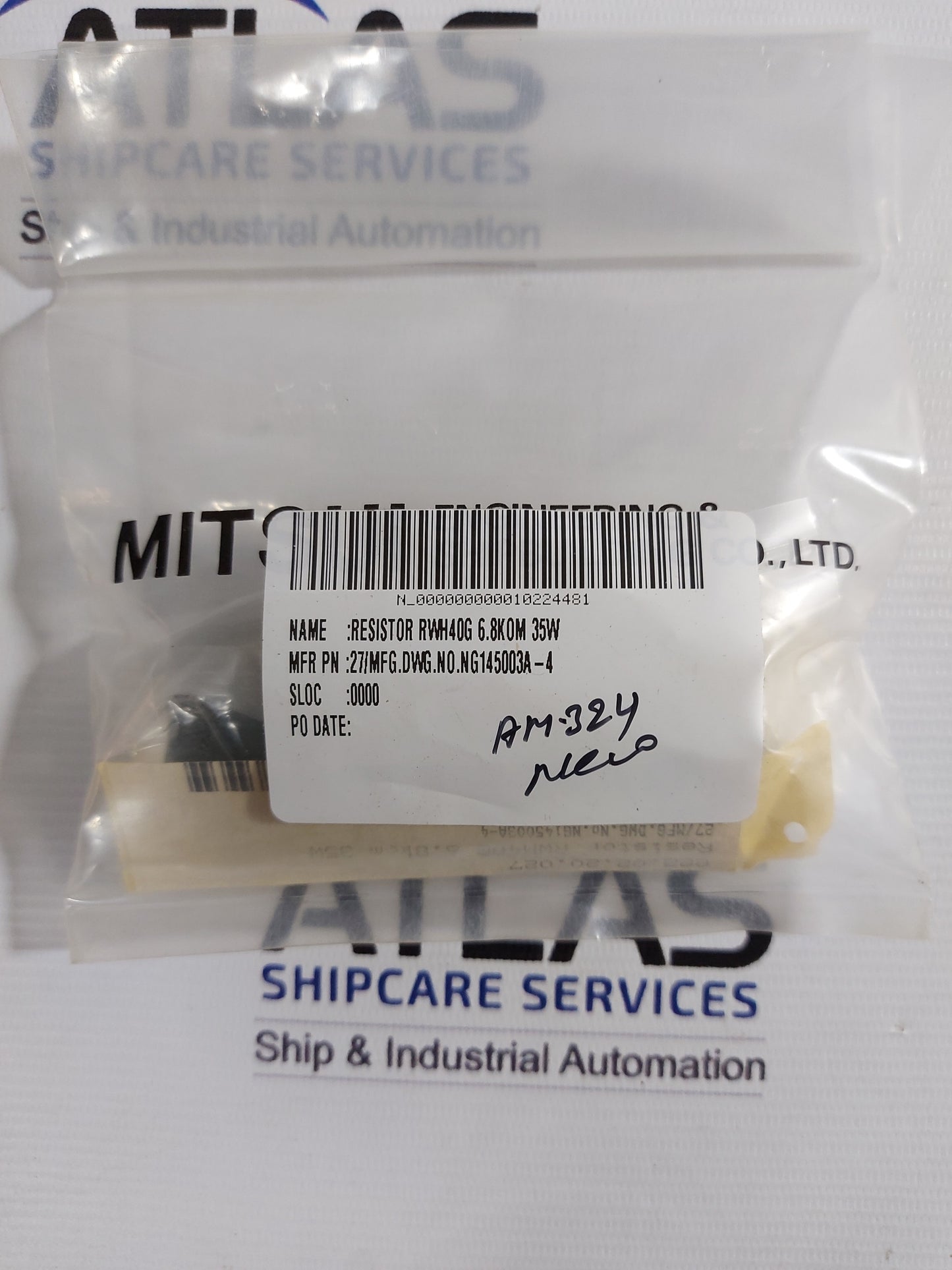 IWAKI RWH40G 6.8kΩJ WIRE-WOUND POWER RESISTOR