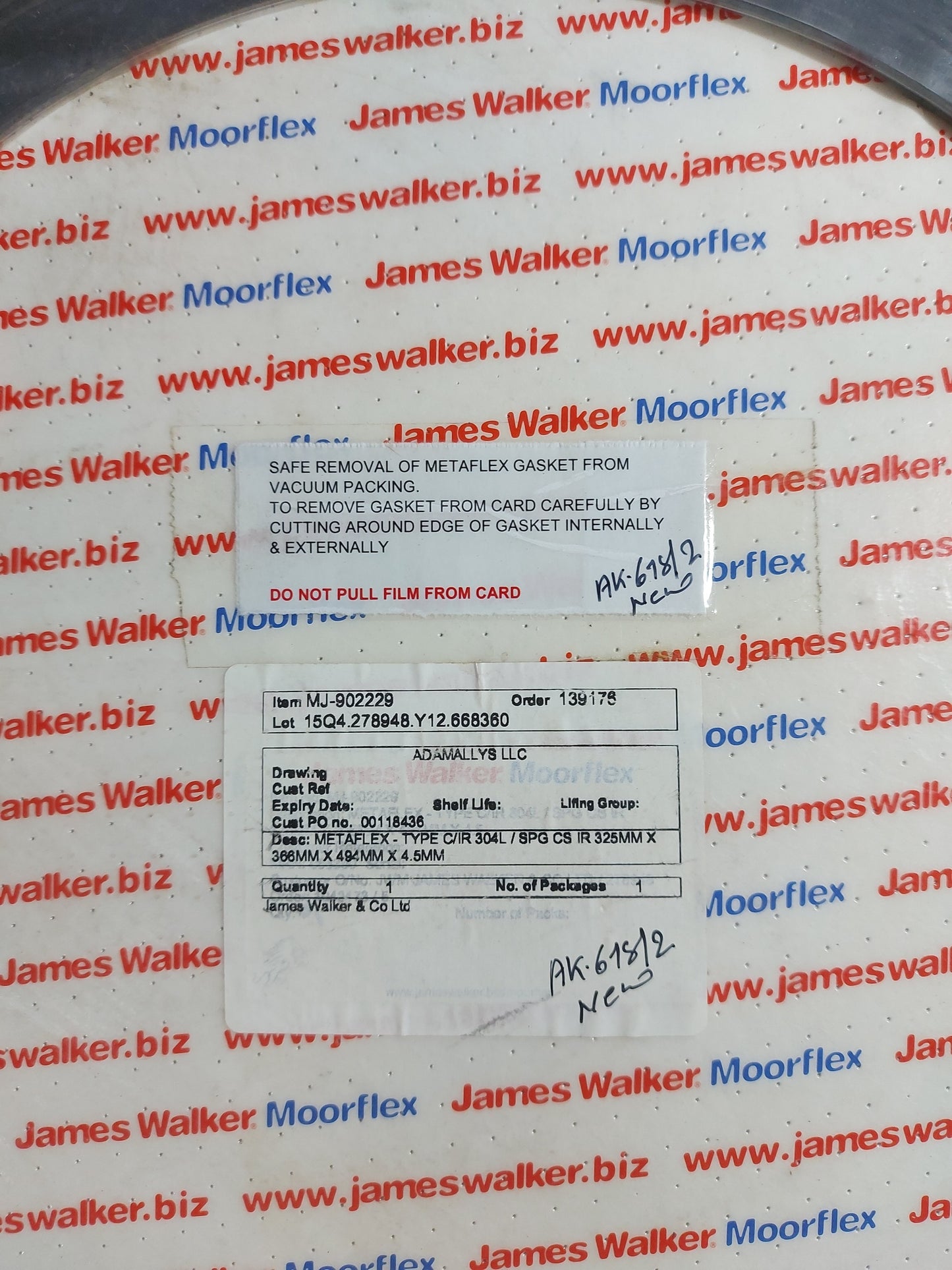 JAMES WALKER MJ-902229 METAFLEX GASKET
