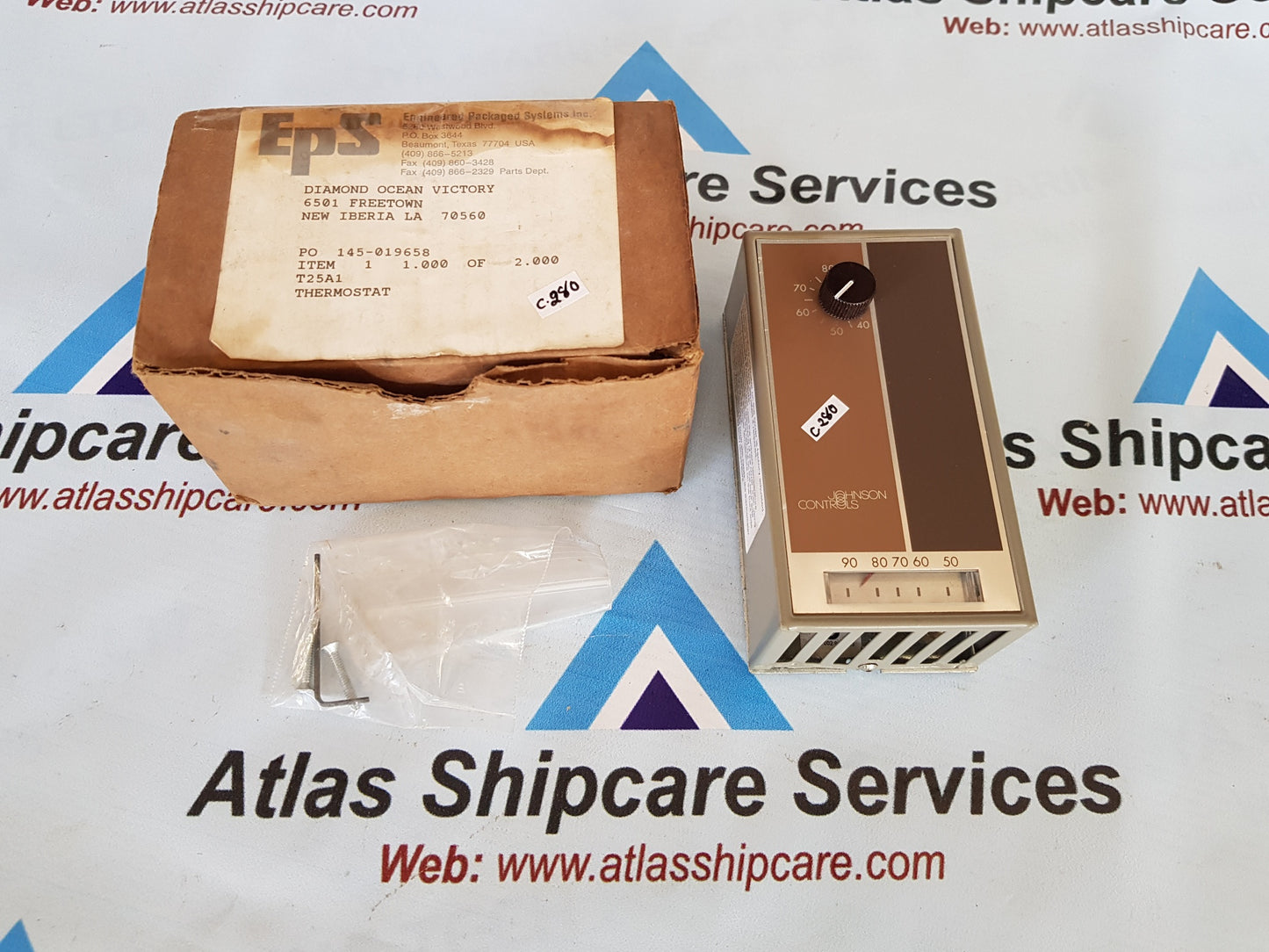 JOHNSON CONTROLS T25A-1C LINE VOLTAGE THERMOSTAT