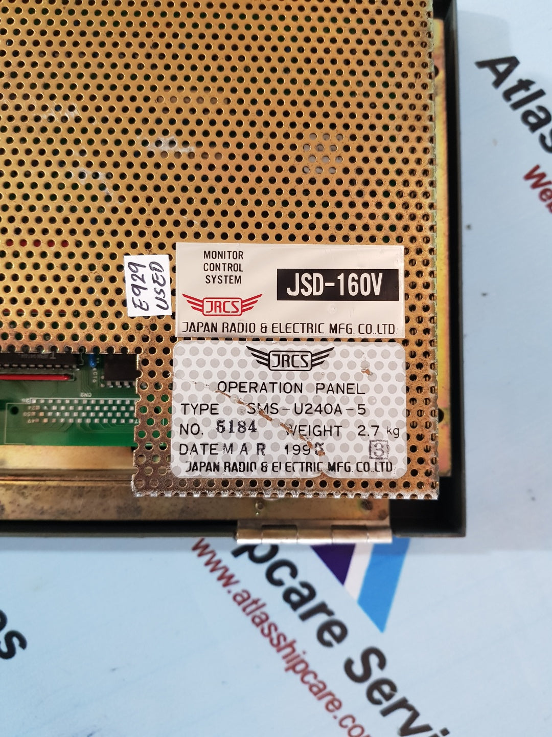 JRCS JSD-160V Monitor Control System SMS-U240A-5 Operation Panel