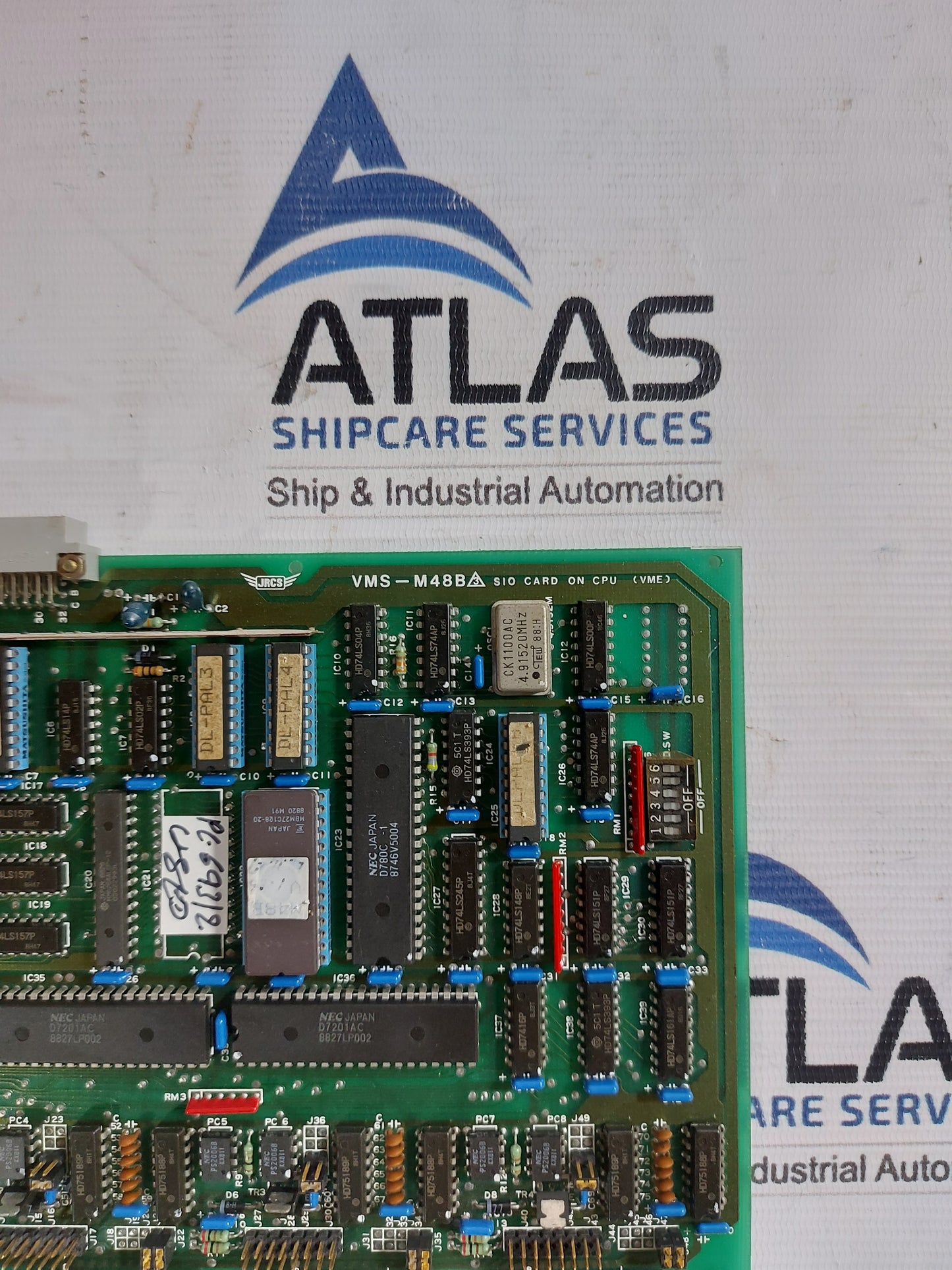 JRCS VMS-M48B/VMS-M48B 3 SIO CARD ON CPU (VME) PCB CARD