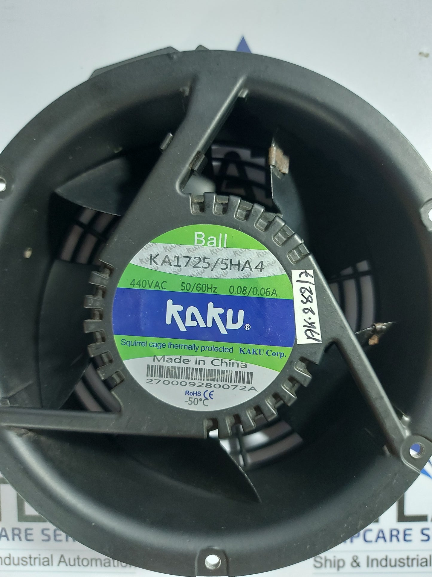 KAKU KA1725/5HA4 440VAC 50/60Hz 0.08/0.06A BALL BEARING METAL COOLING FAN