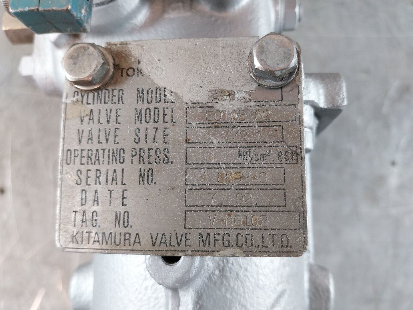 KITAMURA AG065S/E0105-65 BALL AIR ACTUATOR