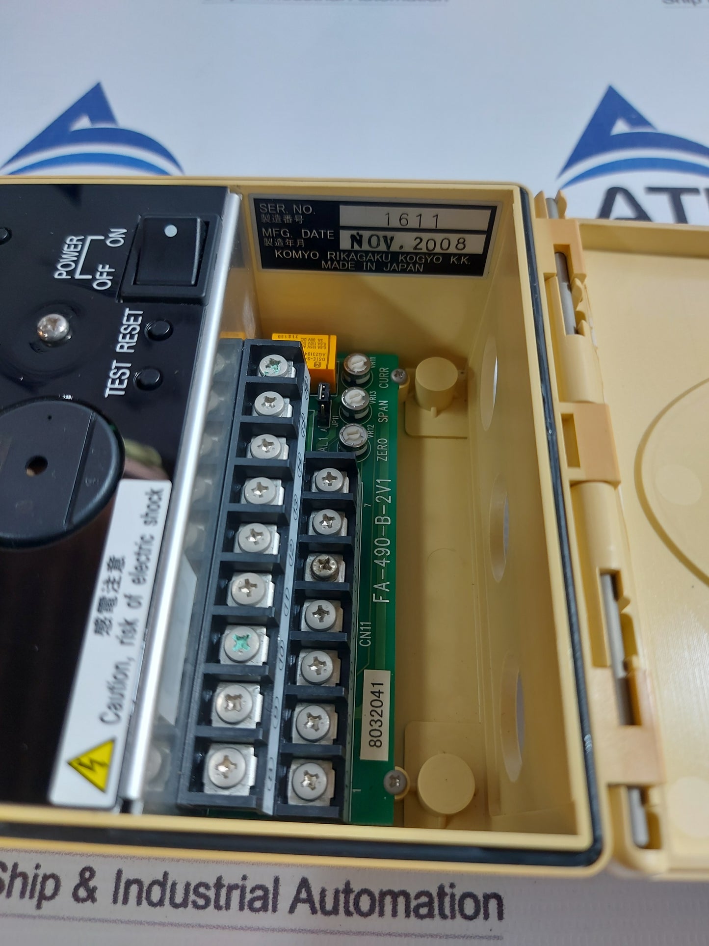 KOMYO RIKAGAKU KOGYO FA-490 COMBUSTIBLE GAS DETECTION ALARM