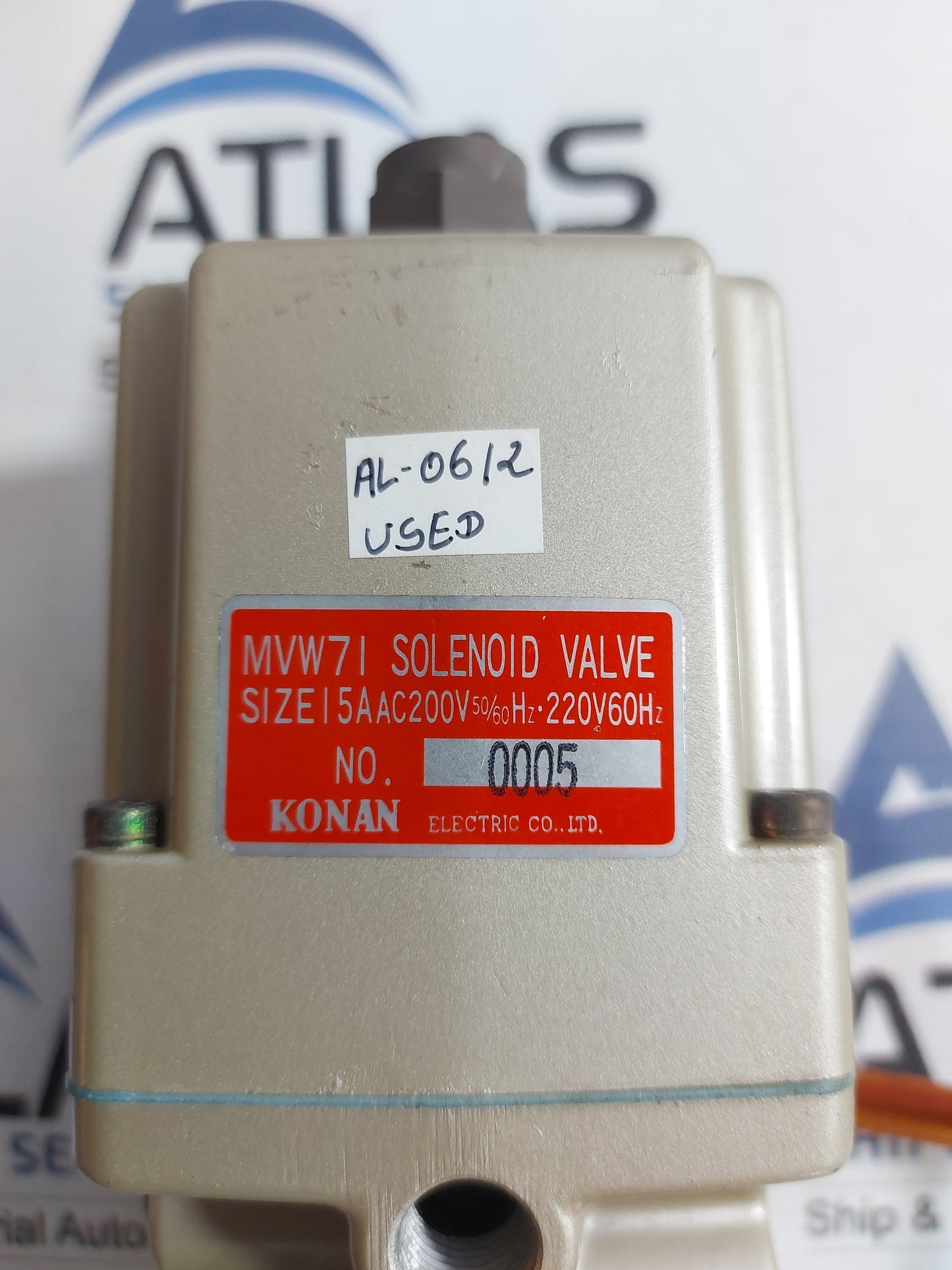 KONAN MVW71 SOLENOID VALVE SIZE 15A 200VAC