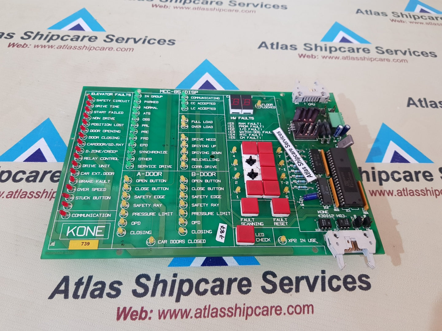 KONE 430012 H03 PC FAULTS BOARD