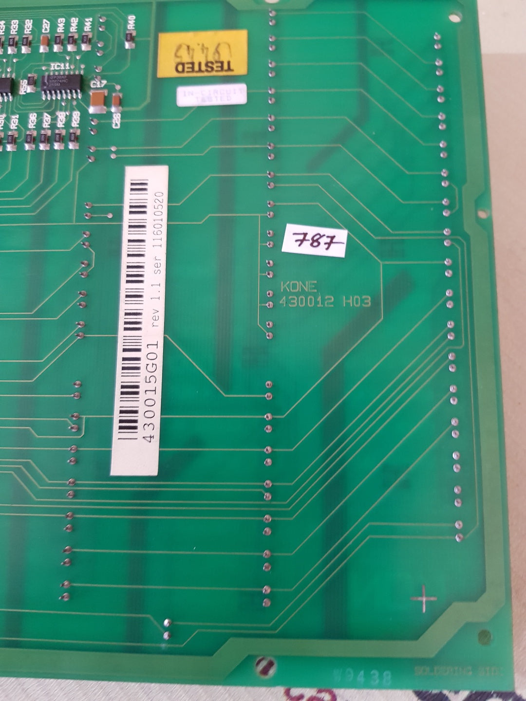 KONE 430012 H03 PC FAULTS BOARD