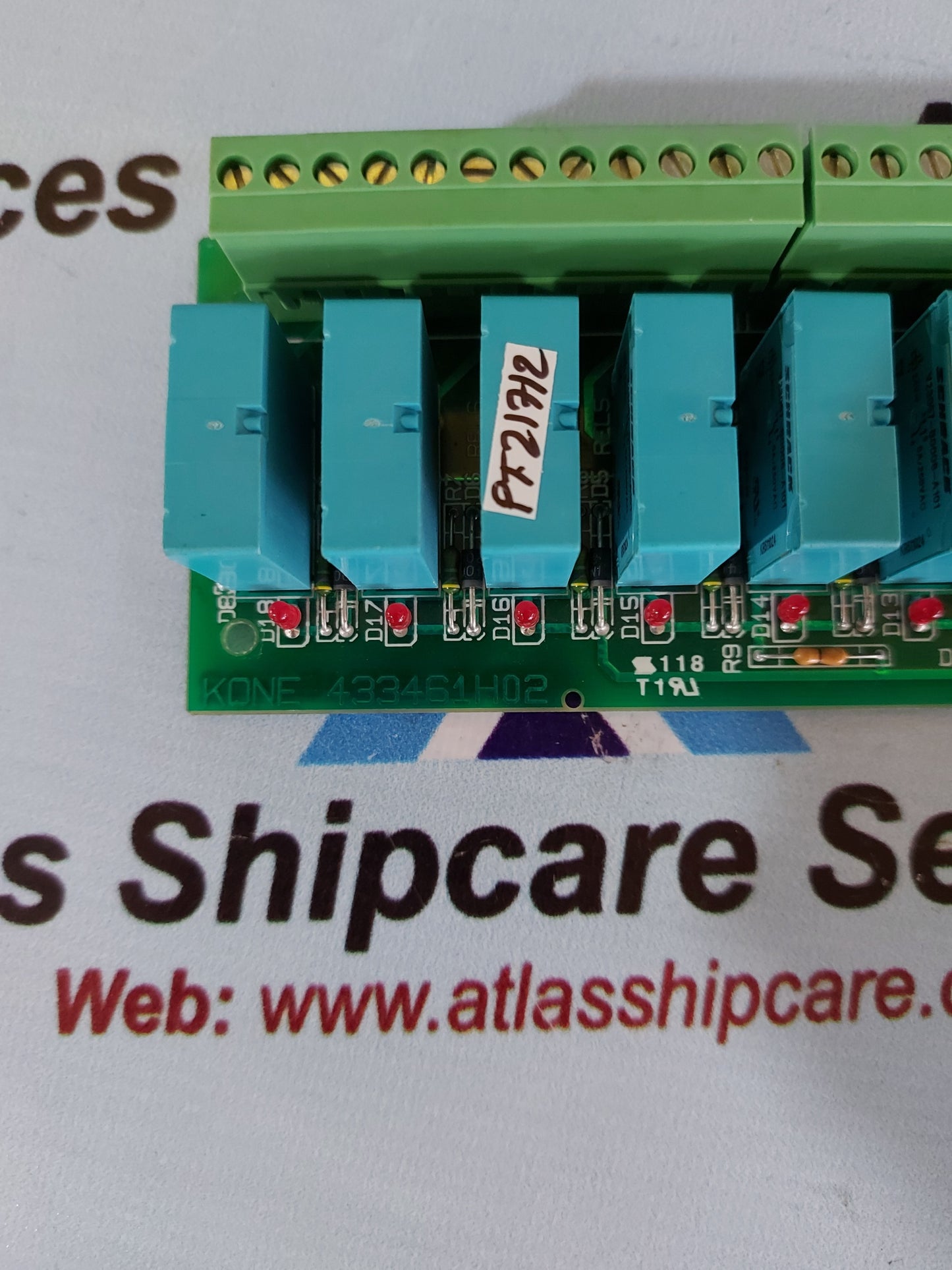 KONE 433460G02 RELAY PRINTED CIRCUIT BOARD