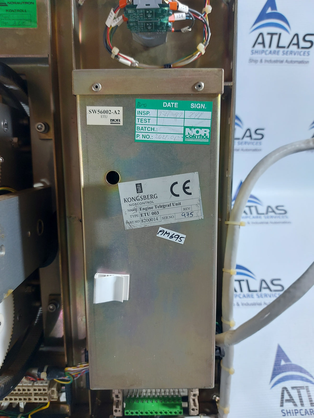 KONGSBERG-NORCONTROL ETU 003 ENGINE TELEGRAPH UNIT 8200014 WITH LEVER