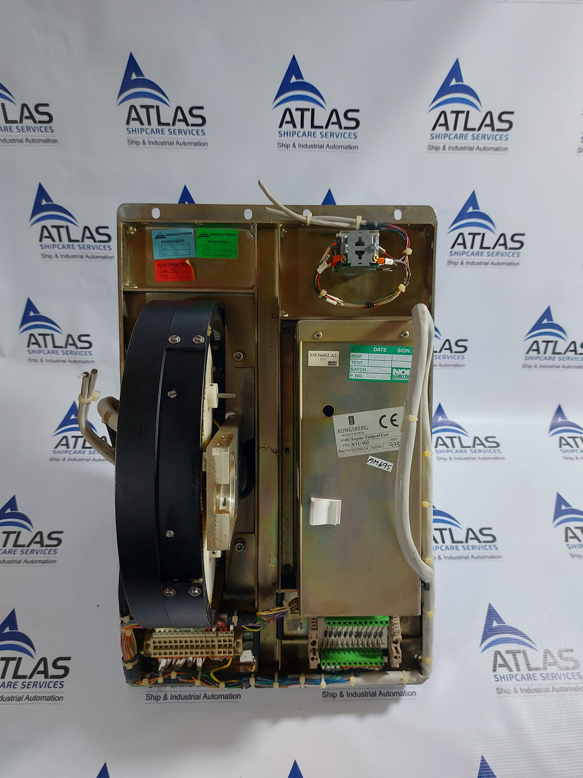 KONGSBERG-NORCONTROL ETU 003 ENGINE TELEGRAPH UNIT 8200014 WITH LEVER