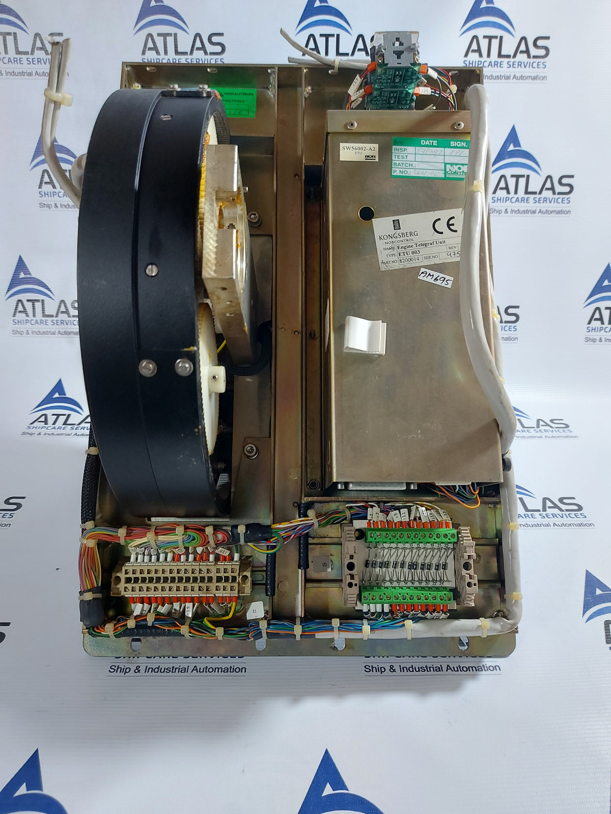 KONGSBERG-NORCONTROL ETU 003 ENGINE TELEGRAPH UNIT 8200014 WITH LEVER