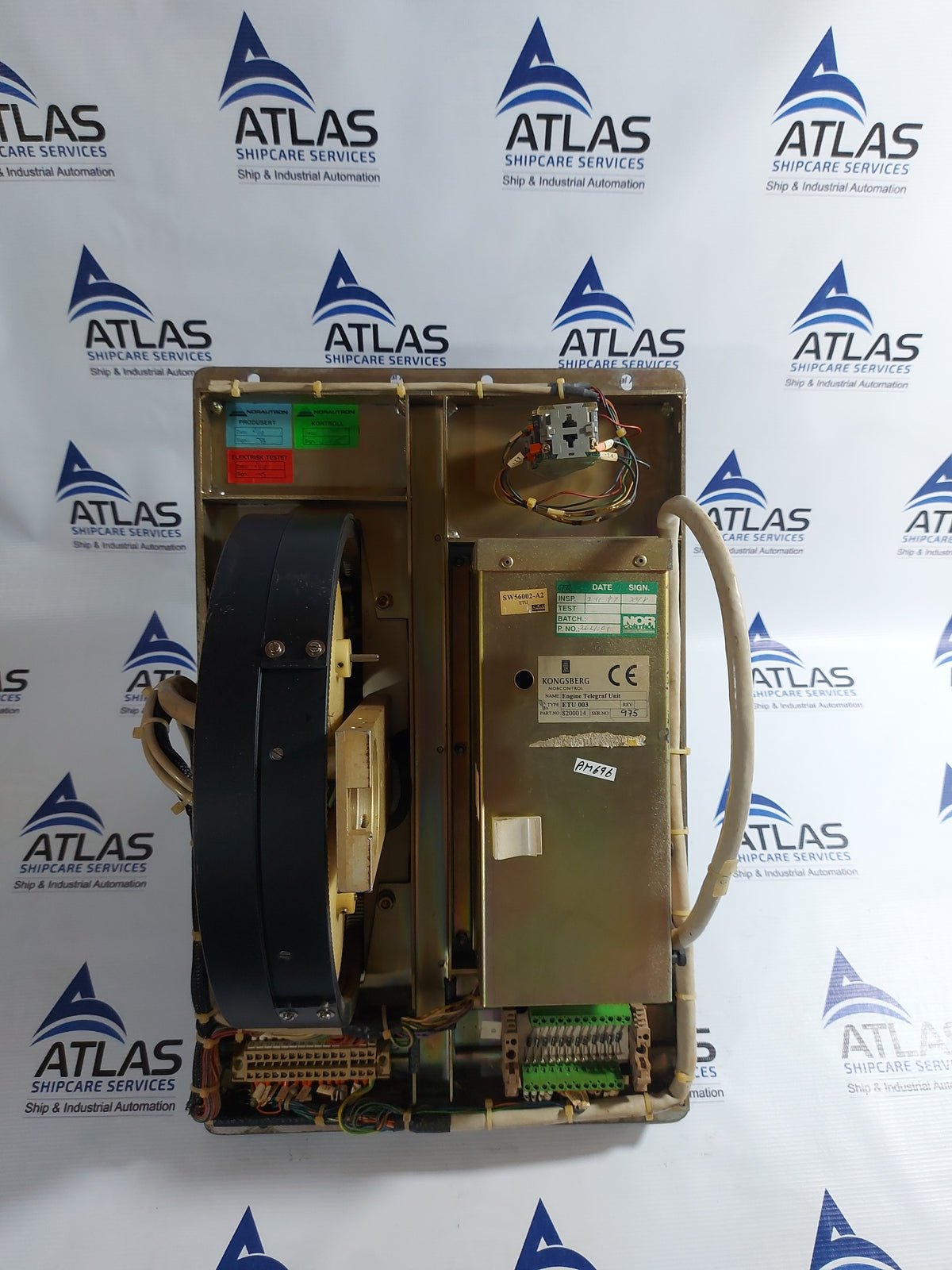 KONGSBERG-NORCONTROL ETU 003 ENGINE TELEGRAPH UNIT 8200014 WITH LEVER