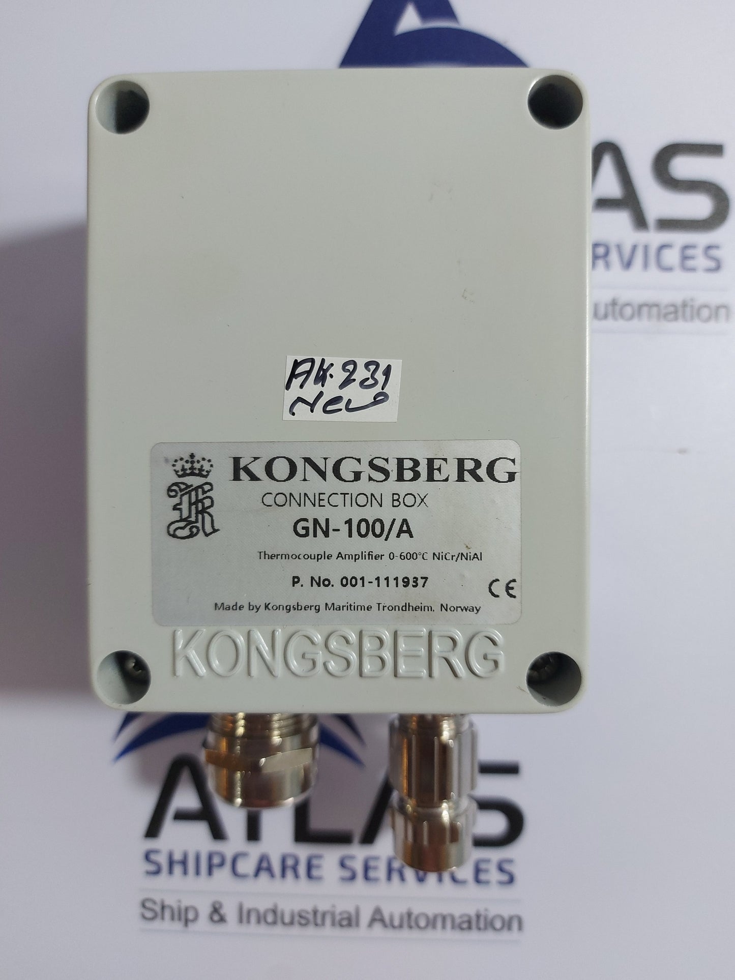 KONGSBERG GN-100/A CONNECTION BOX THERMOCOUPLE AMPLIFIER