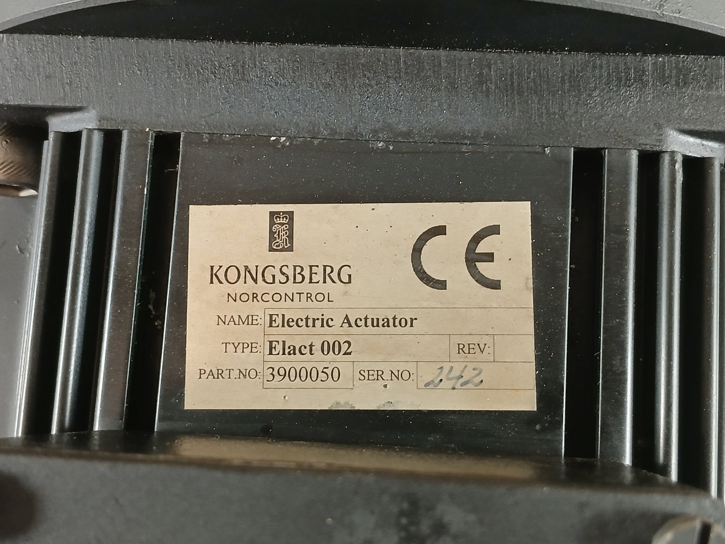 KONGSBERG/NORCONTROL 3900050 ELECTRIC ACTUATOR ELACT 002