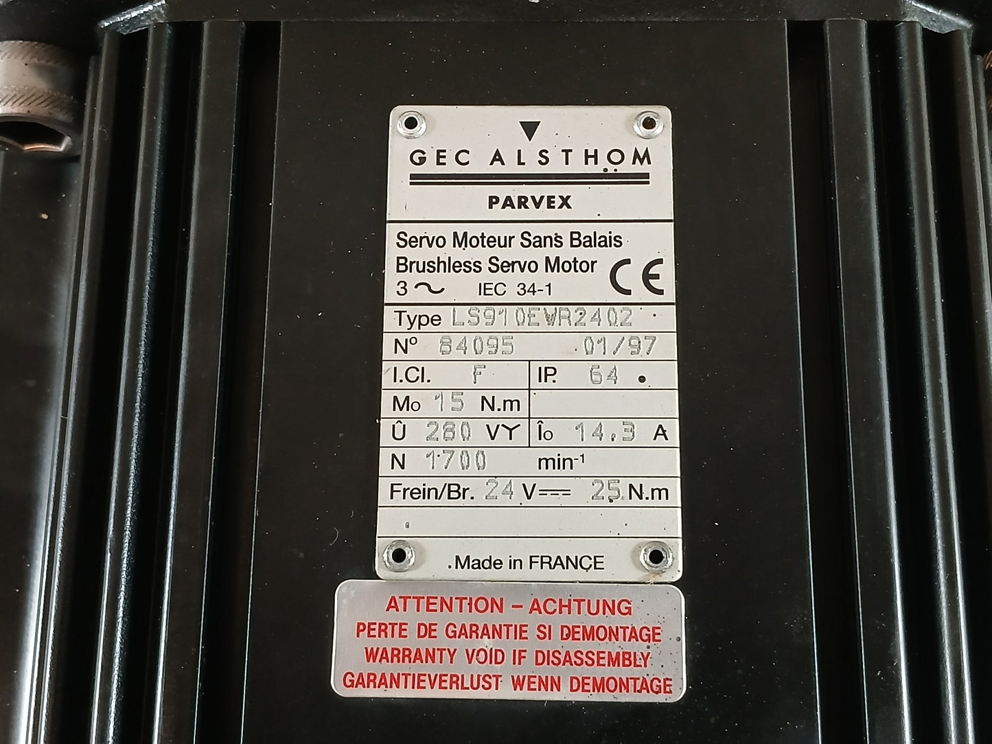 KONGSBERG/NORCONTROL 3900050 ELECTRIC ACTUATOR ELACT 002