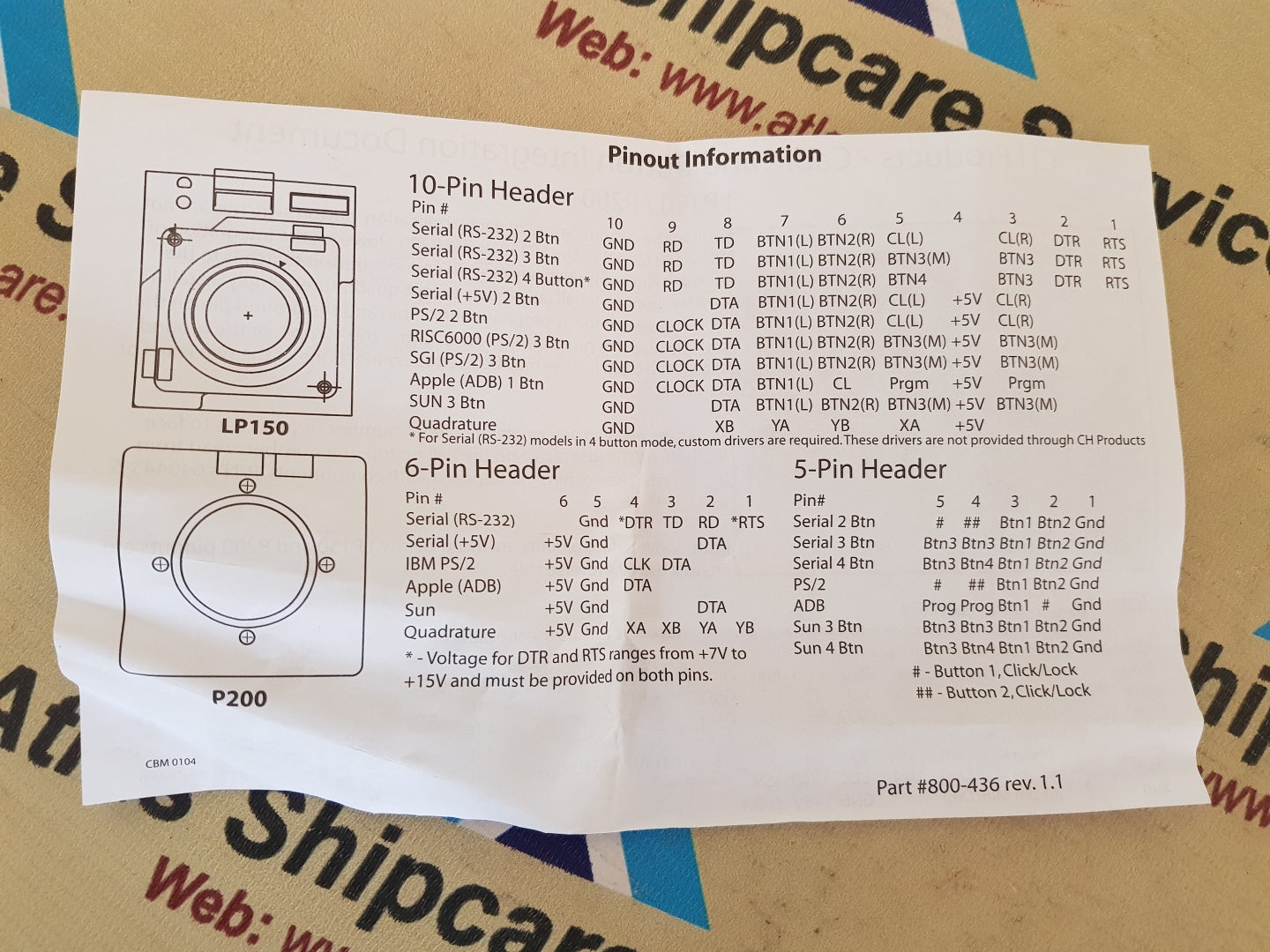 KONGSBERG PS2 TRACKBALL