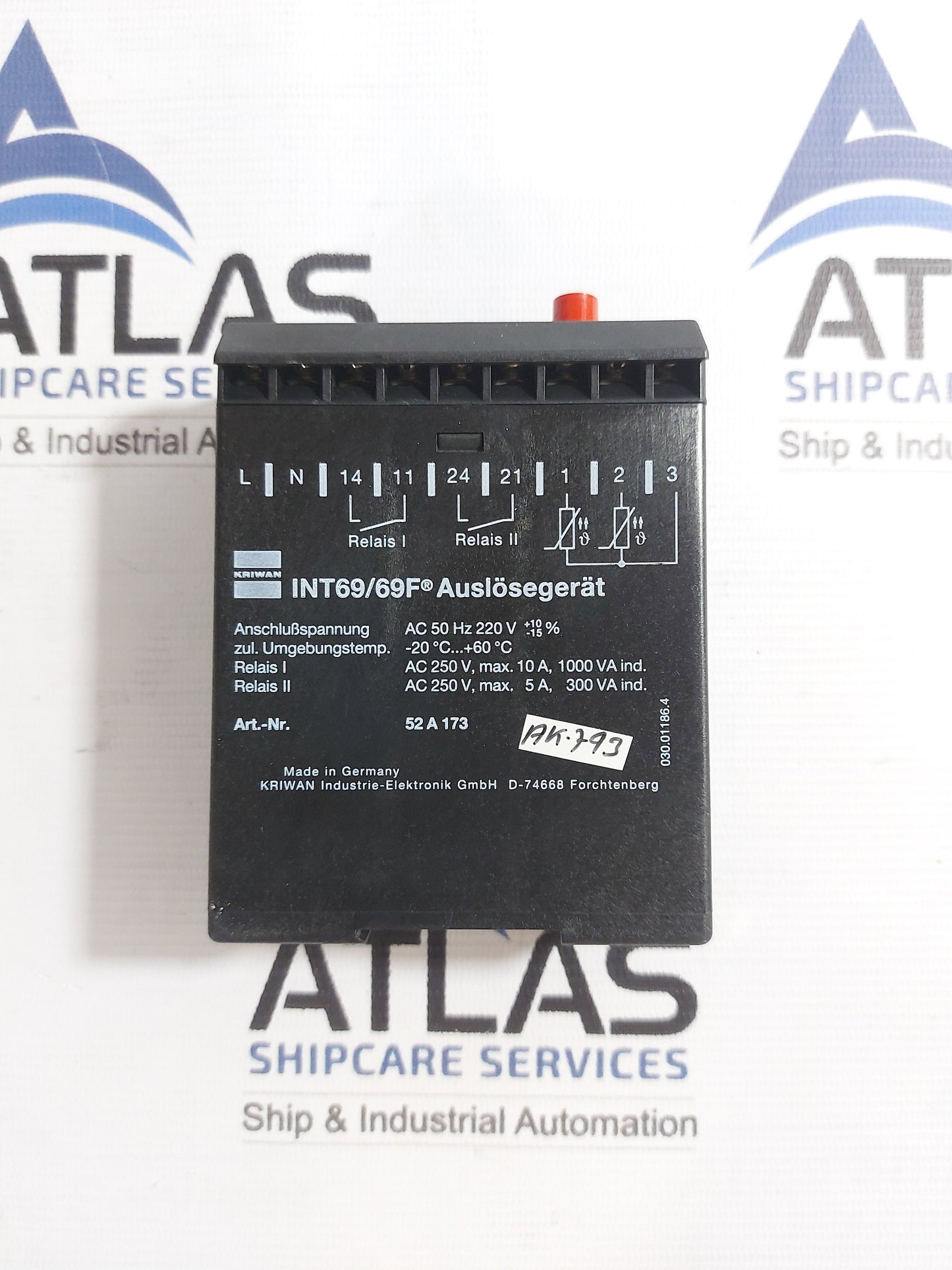 KRIWAN INDUSTRIE INT69/69F MOTOR PROTECTION RELAY
