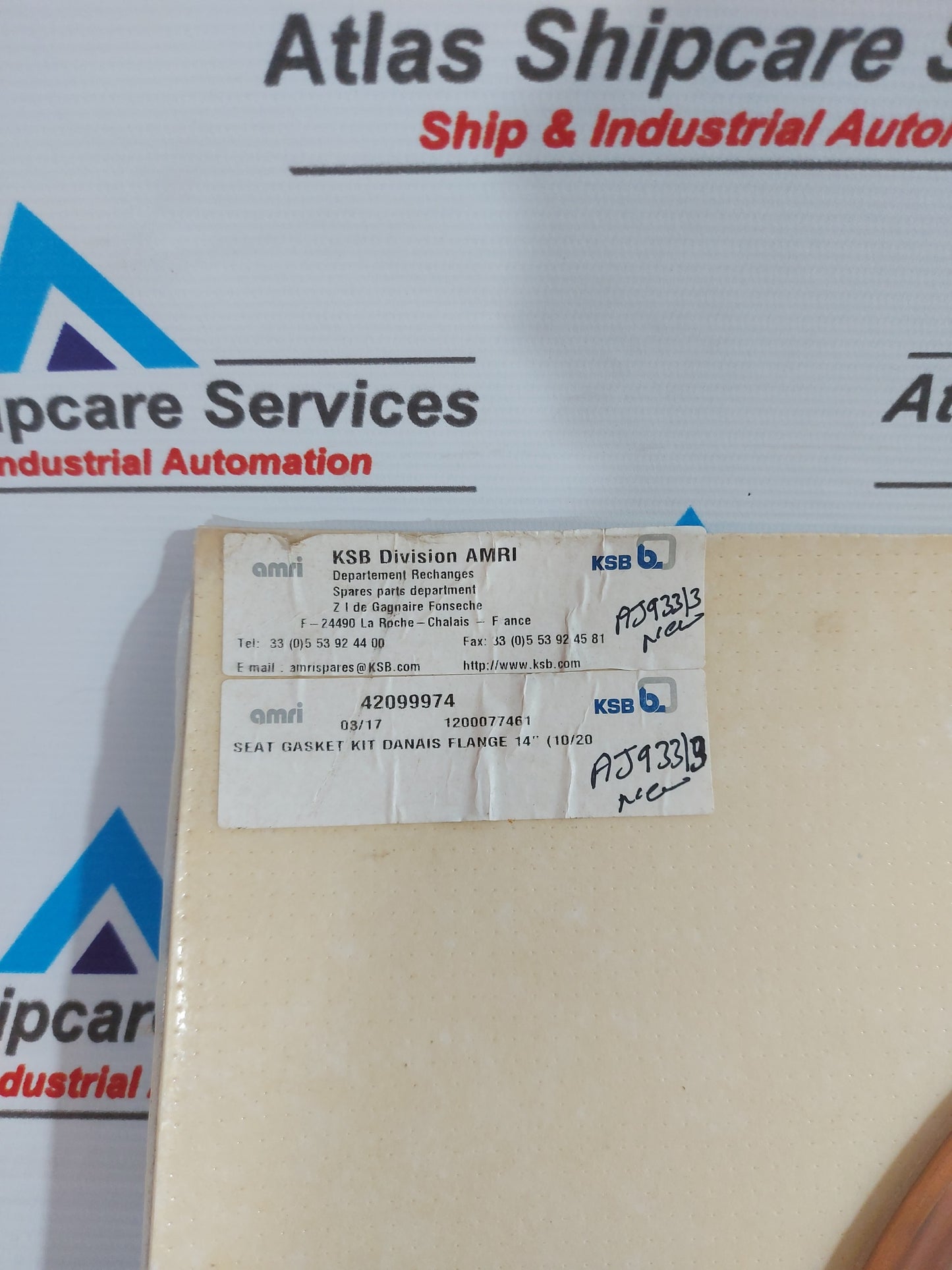 KSB AMRI 42099974 SEAT GASKET KIT DANAIS FLANGE 14" (10/20)