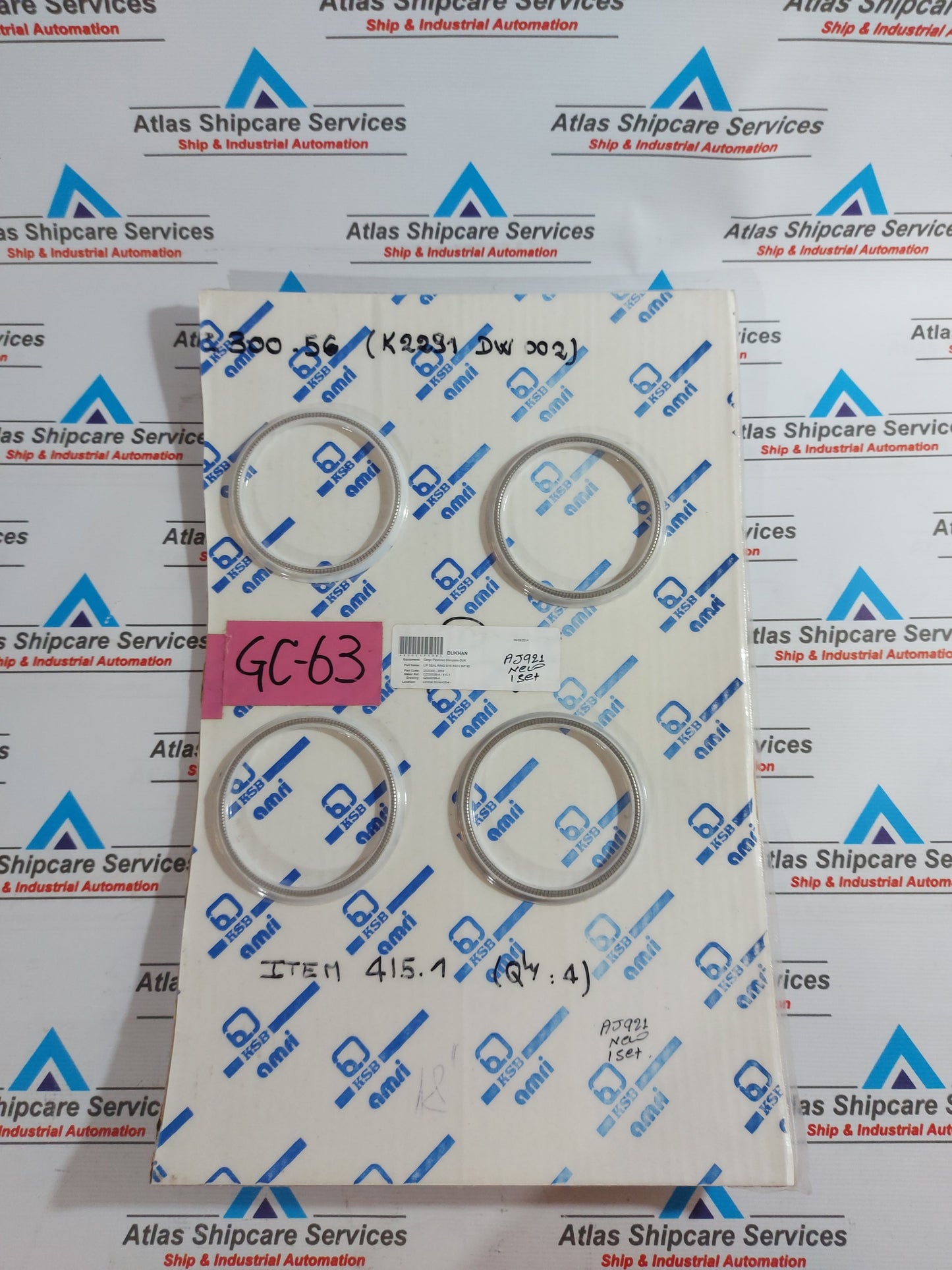 KSB AMRI LIP SEAL RING 3/16 INCH INT 90