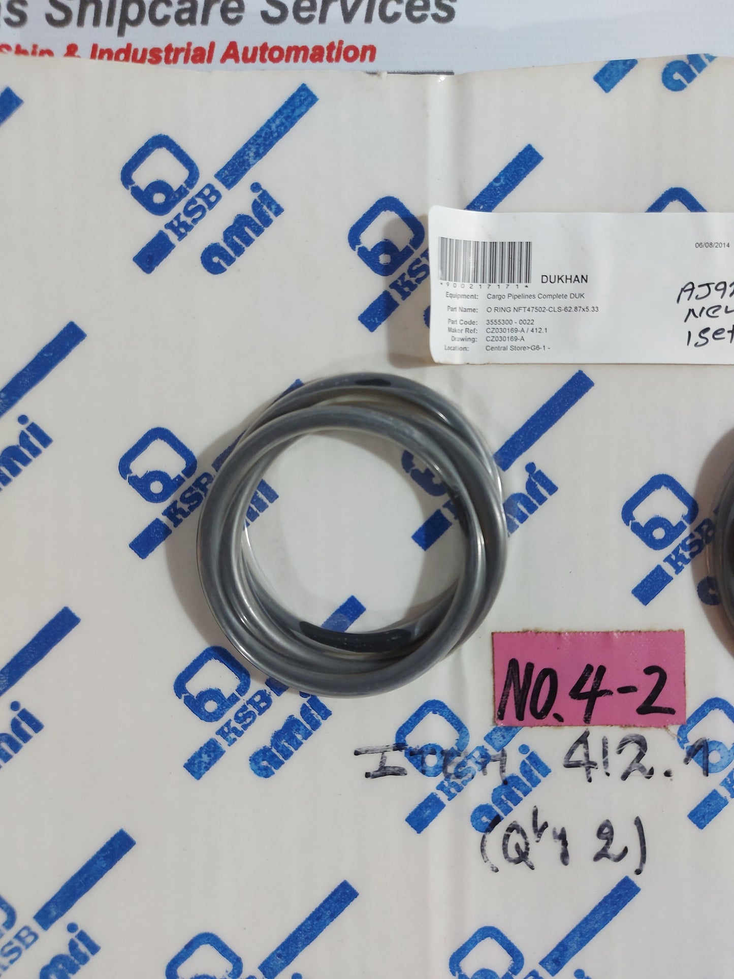 KSB AMRI O-RING NFT47502-CLS-62.87x52.33