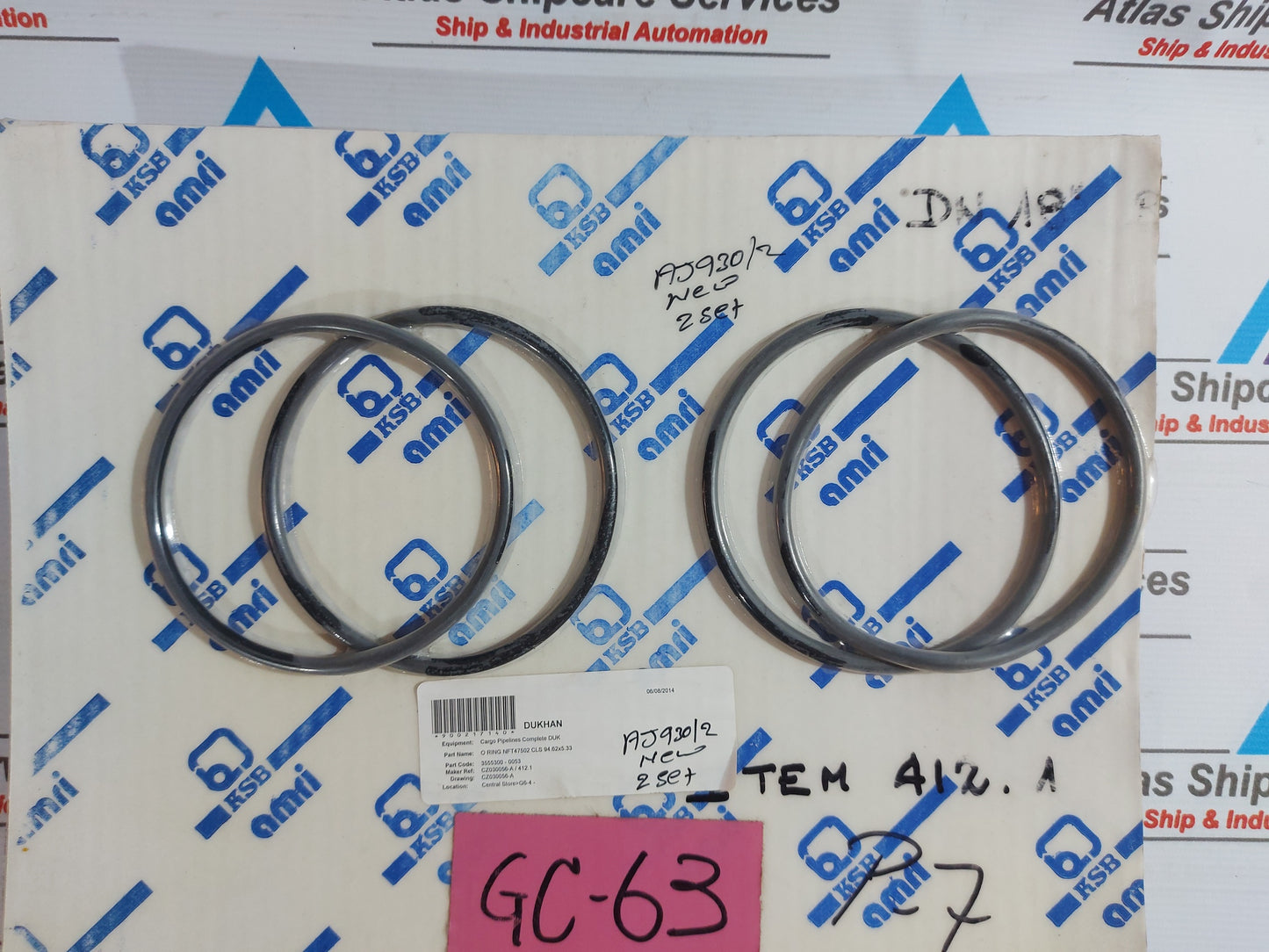 KSB AMRI O-RING NFT47502 CLS 94.62 x 5.33