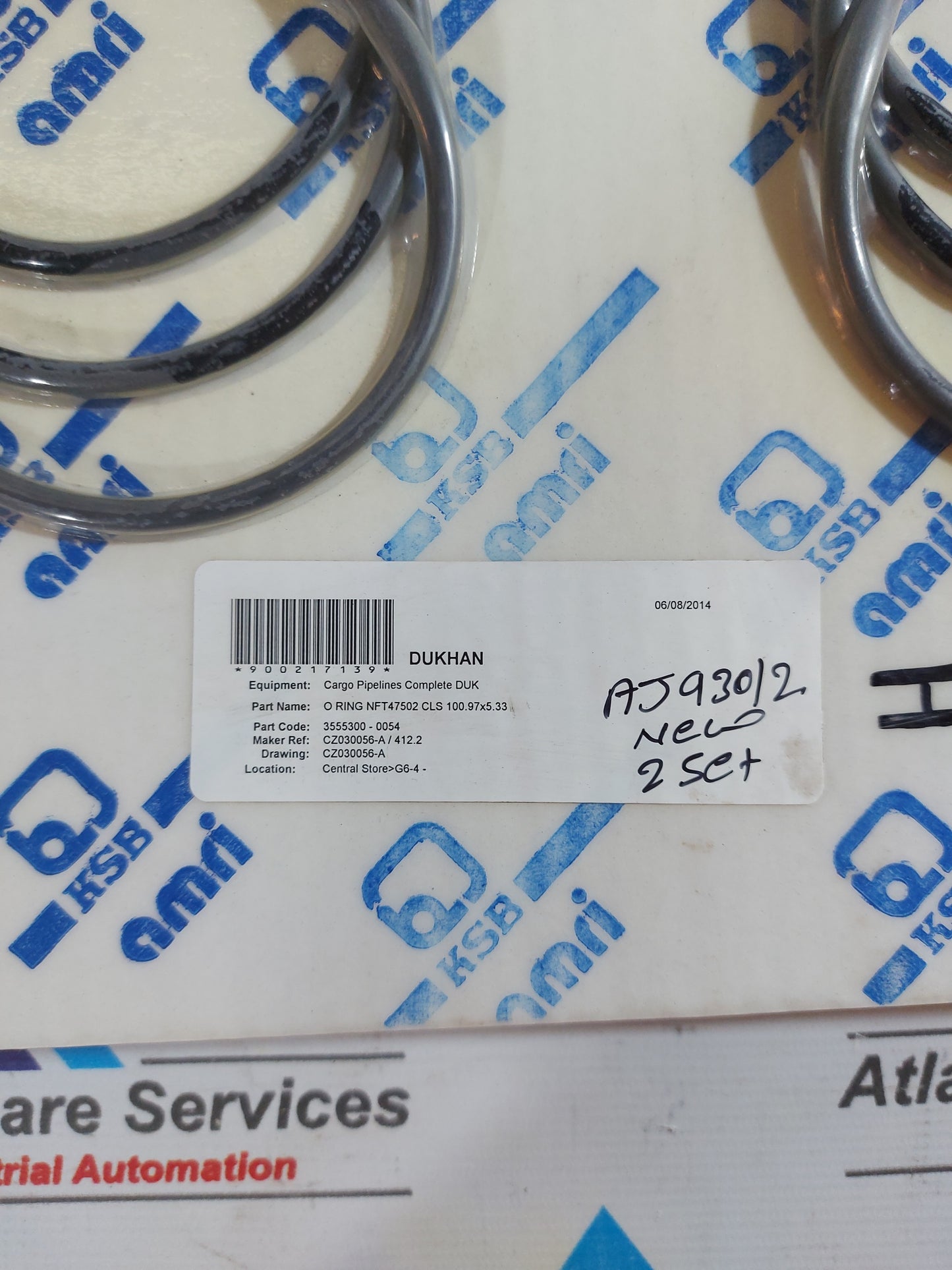 KSB AMRI O-RING NFT47502 CLS 94.62 x 5.33