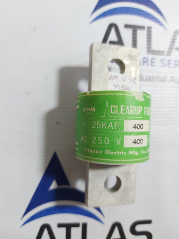 KYOSAN 25KAR 400 CLEARUP FUSE 250V SEMICONDUCTOR PROTECTION