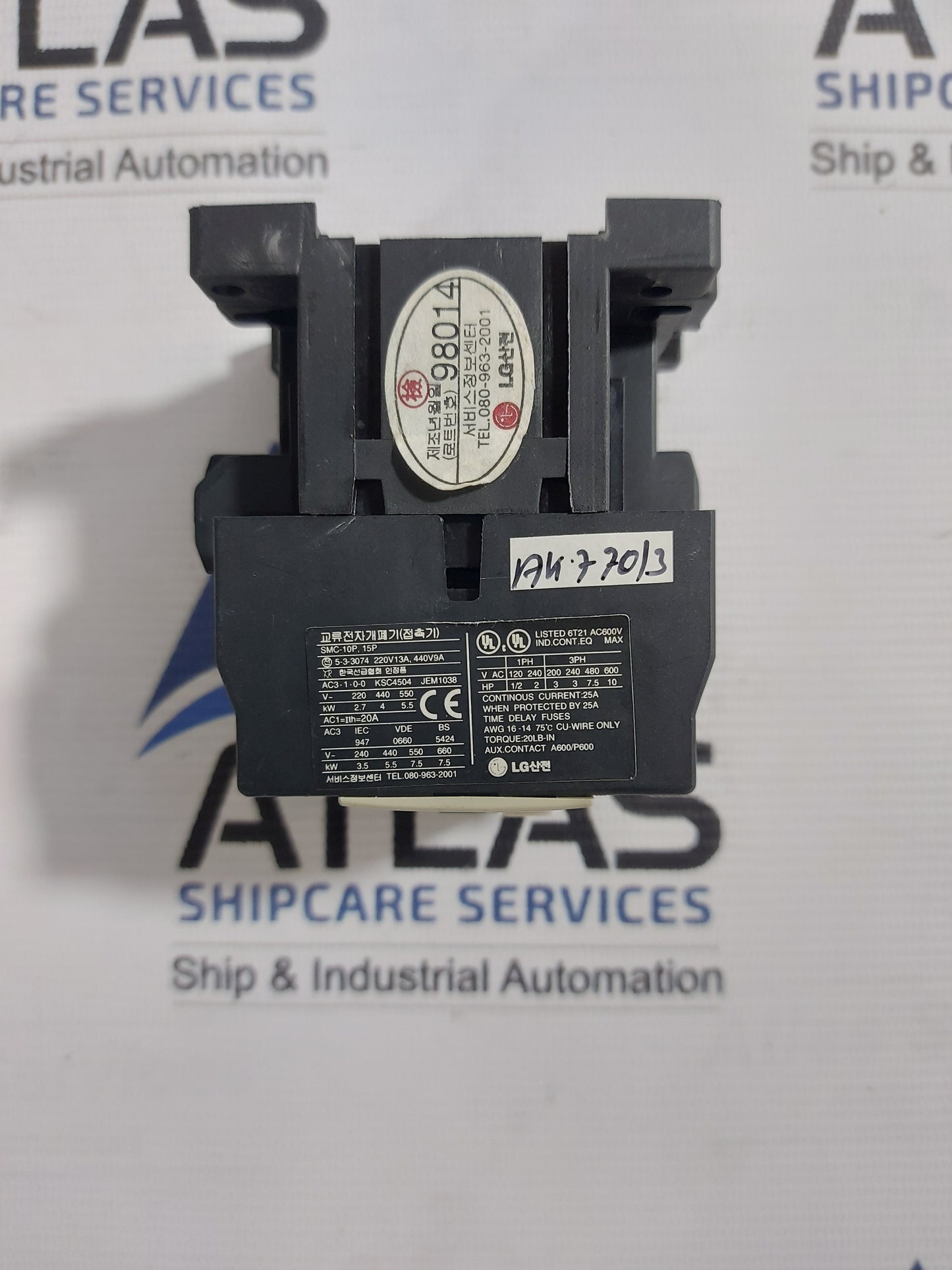 LG SMC-15P 200V 50Hz 200-220V 60Hz CONTACTOR
