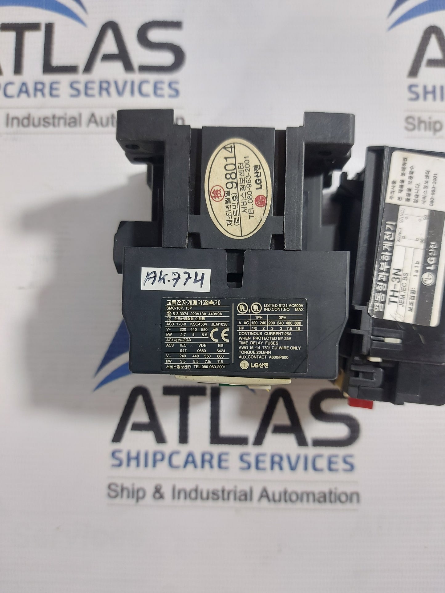 LG SMC-15P 200V 50Hz 200-220V 60Hz CONTACTOR