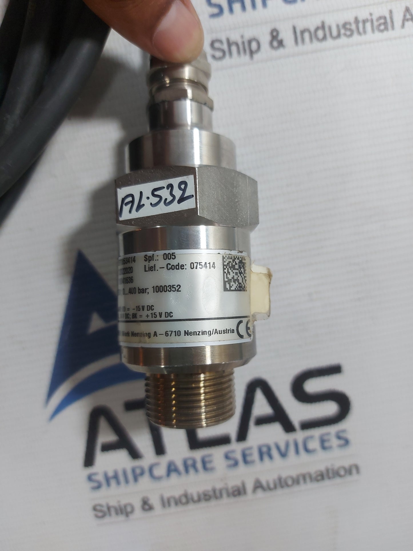 LIEBHERR 691853414 PRESSURE TRANSMITTER 0301 0-400 Bar