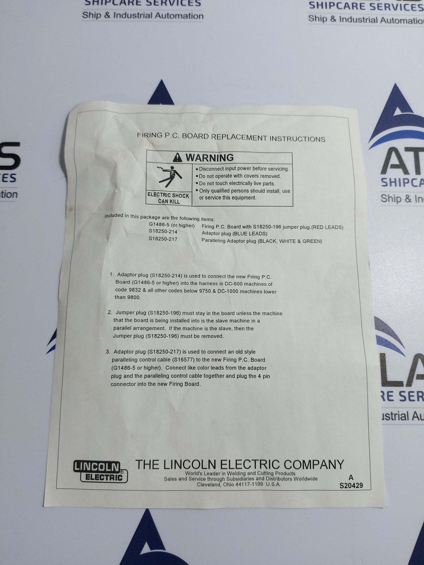 LINCOLN ELECTRIC 9SG1486-5 REV H1 FIRING PC BOARD ASSEMBLY