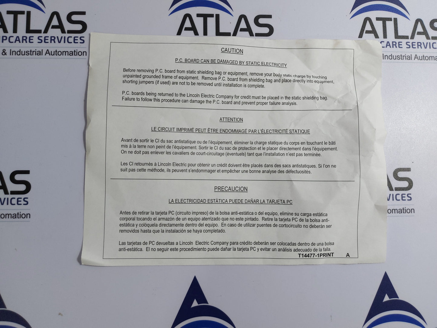 LINCOLN ELECTRIC 9SG1486-5 REV H1 FIRING PC BOARD ASSEMBLY