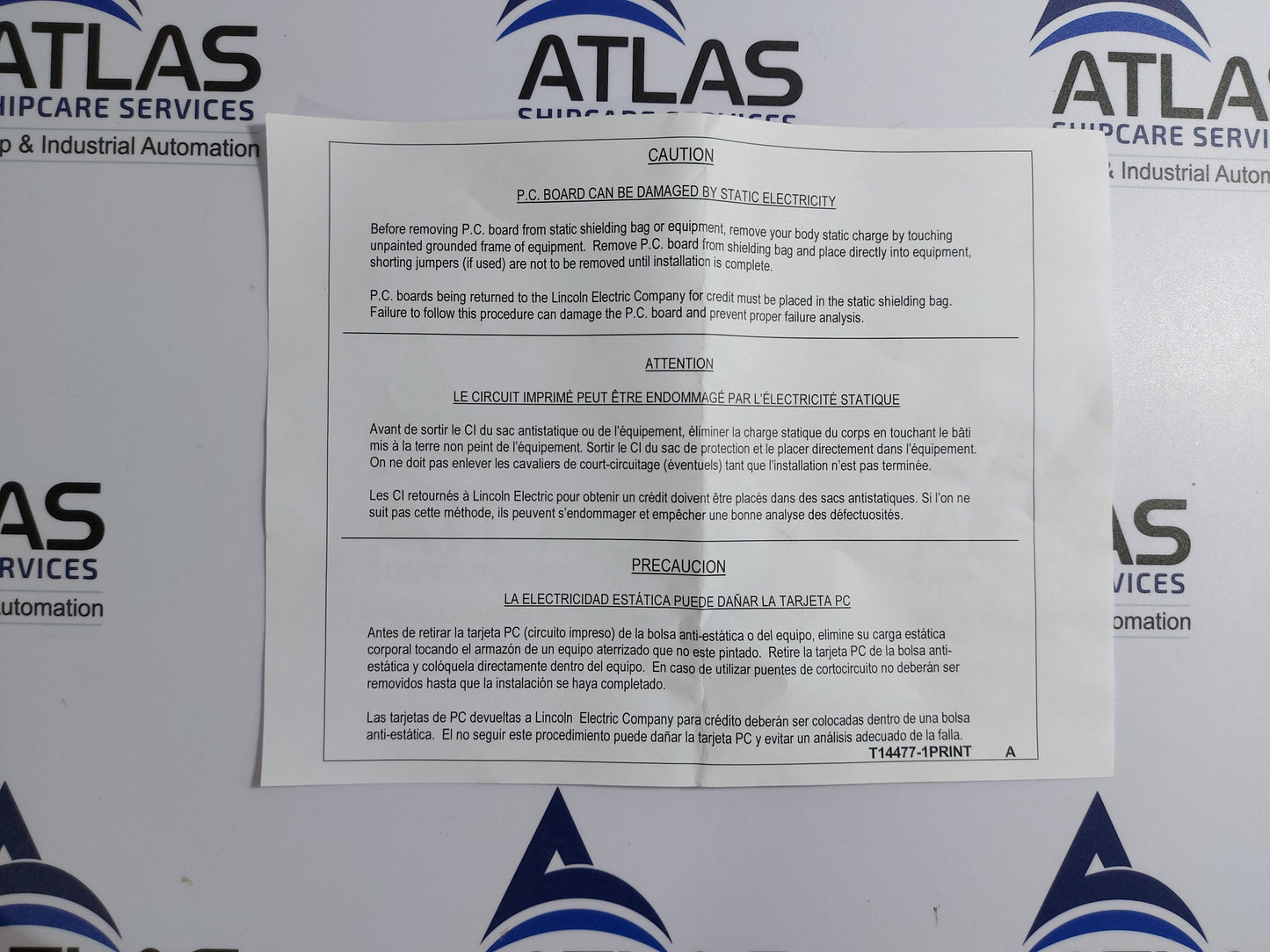 LINCOLN ELECTRIC 9SG4790-1 REV.C0 CONTROL PC BOARD ASSEMBLY