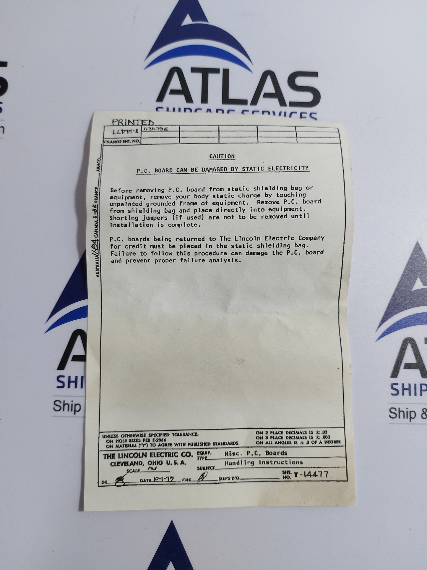 LINCOLN ELECTRIC G3742-1 FIRING BOARD