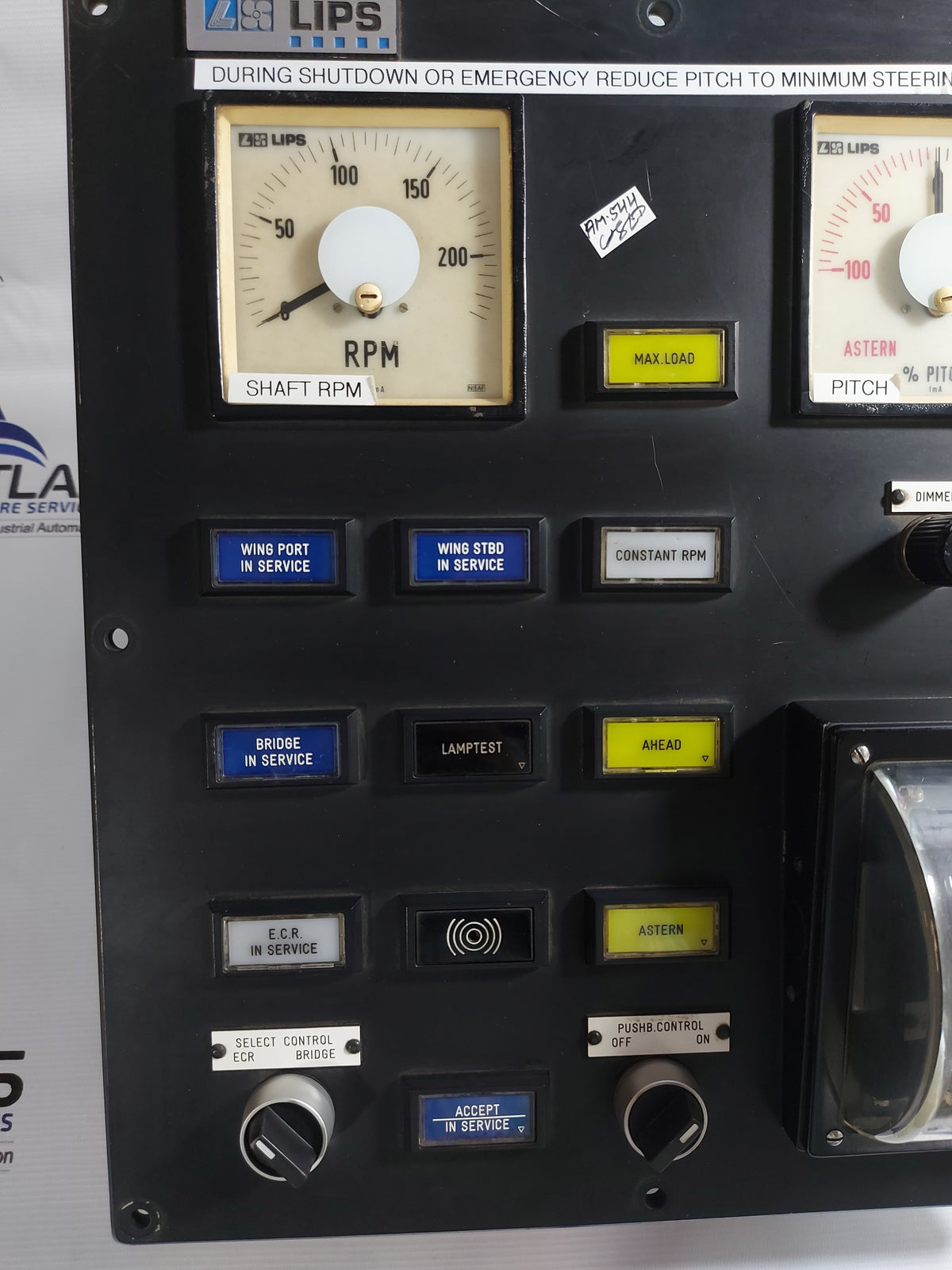 LIPS MARINE PROPULSION CONTROL PANEL