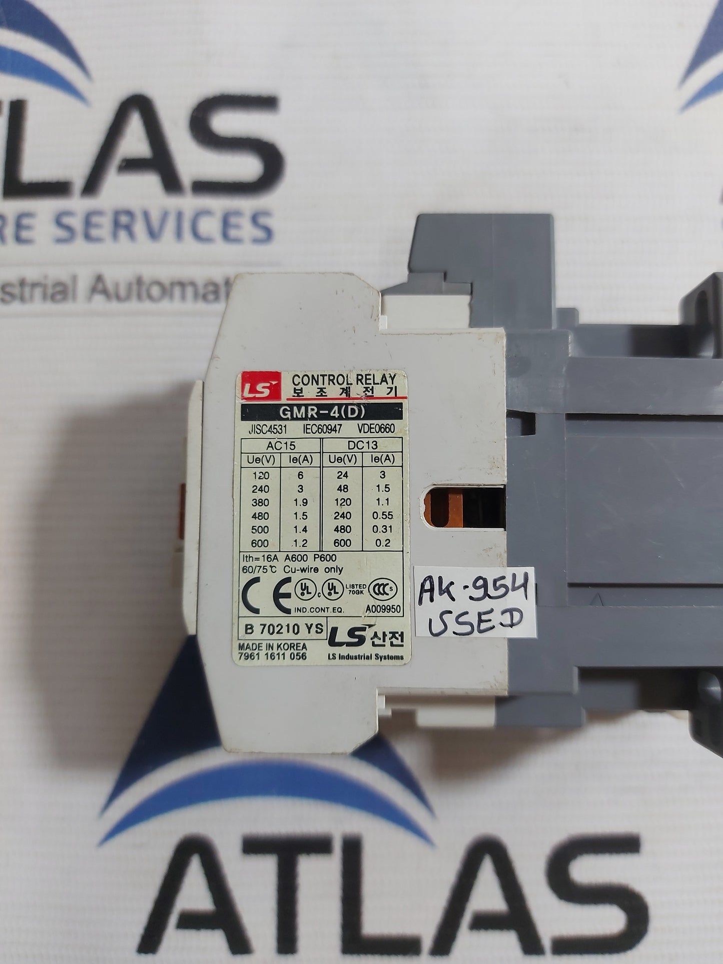 LS ELECTRIC GMR-4(D) CONTROL RELAY 200/220V 16A