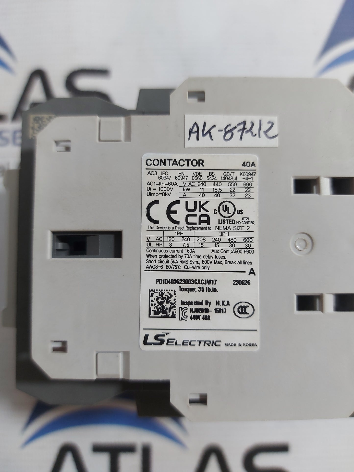 LS ELECTRIC MC-40A CONTACTOR AC220V 60A