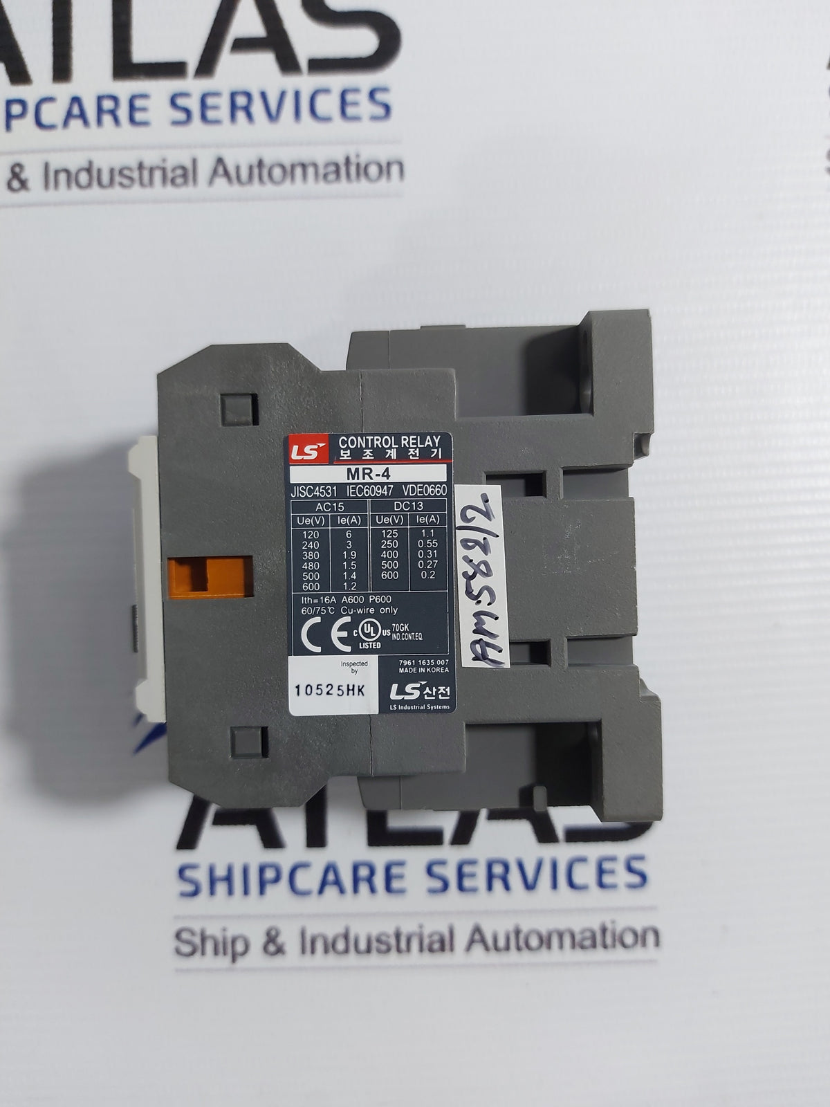 LS INDUSTRIAL MR-4 1a3b AUXILIARY CONTROL RELAY 4 POLE 16A