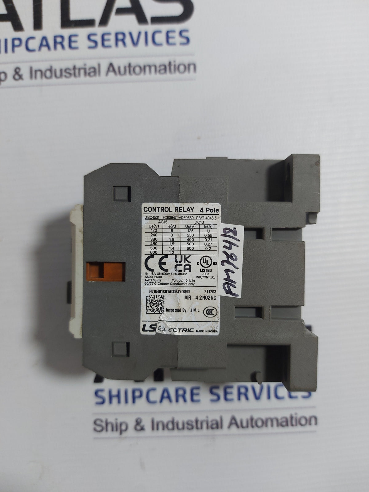 LS METASOL MR-4 2a2b CONTROL RELAY 4 POLE