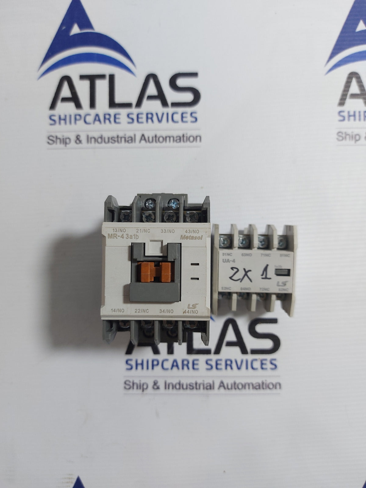 LS METASOL MR-4 3a1b CONTROL RELAY UA-4 AUX CONTACT UNIT 4 POLE