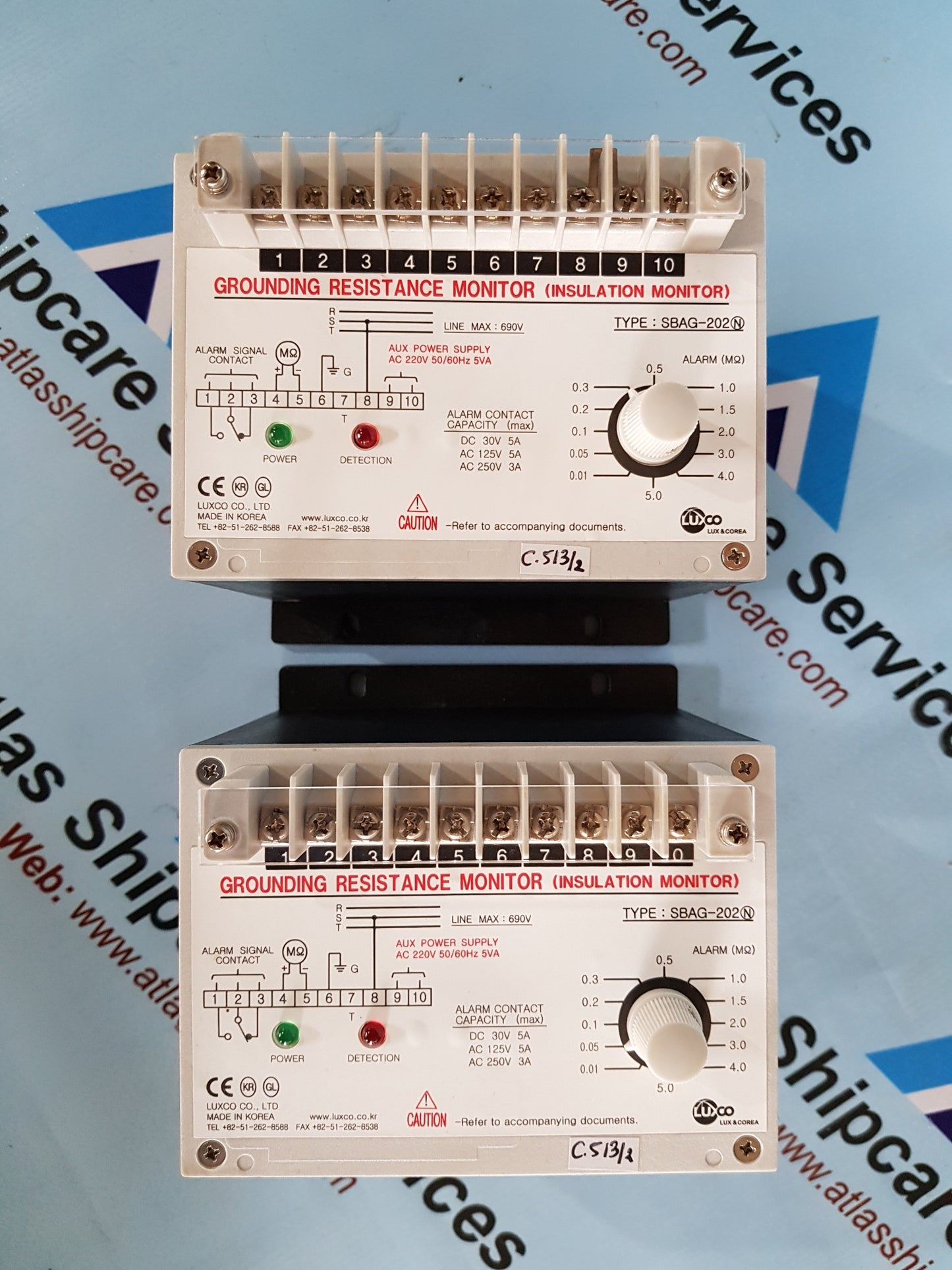 LUXCO SBAG-202 GROUNDING RESISTANCE INSULATION MONITOR