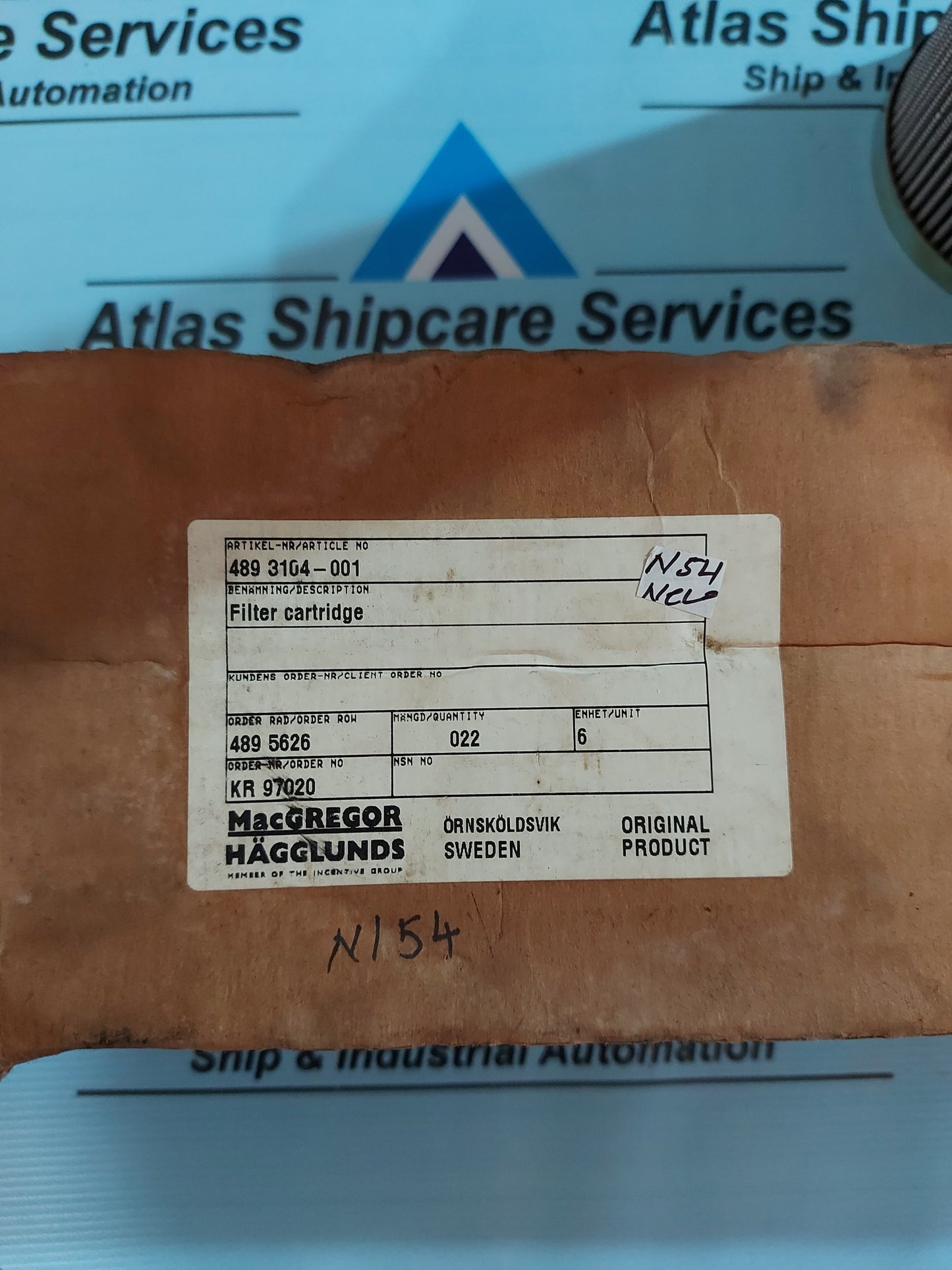 MACGREGOR HAGGLUNDS 489 3104-001 FILTER CARTIDGE